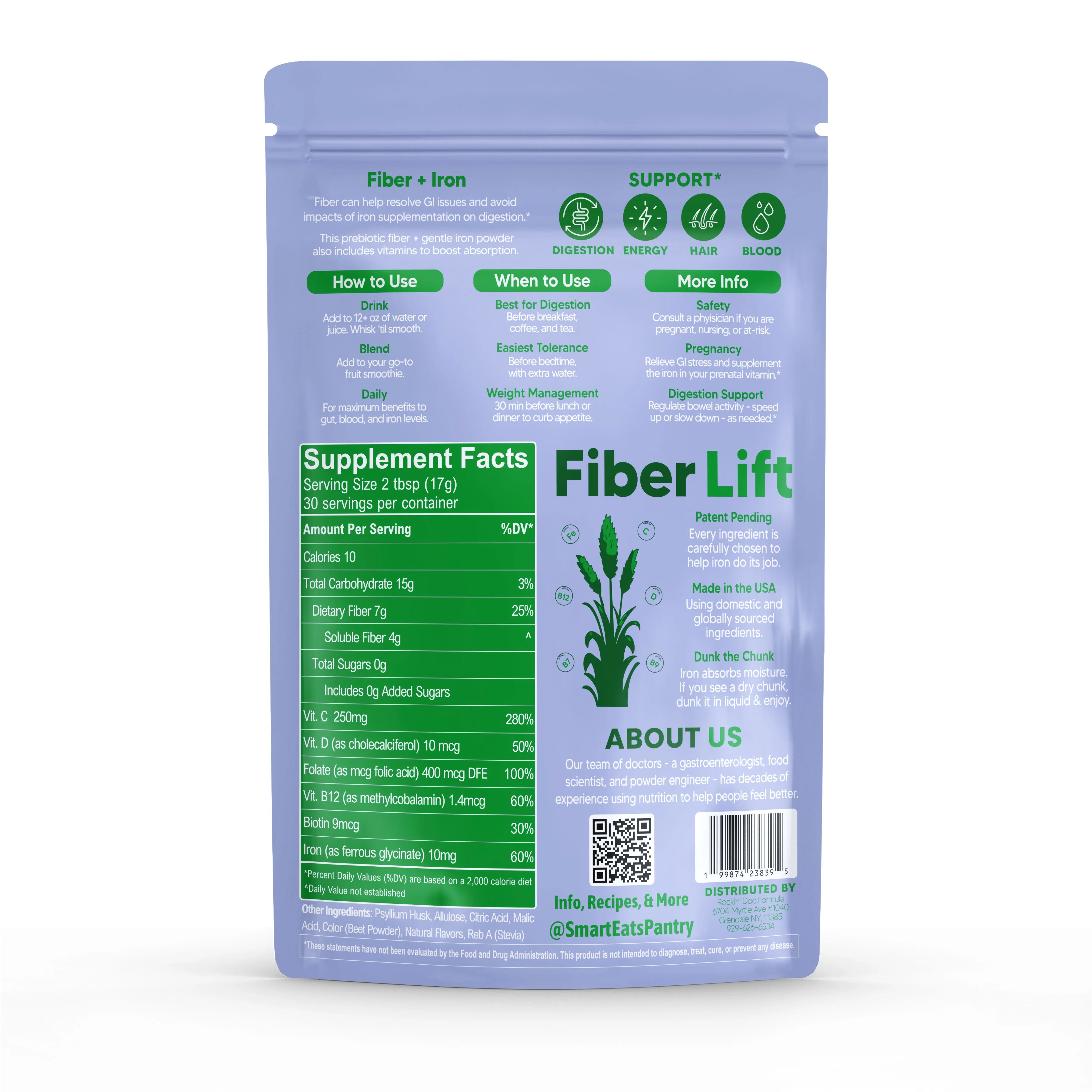 Iron Prebiotic Fiber Powder - Mixed Berry Sugar Free - Image 5