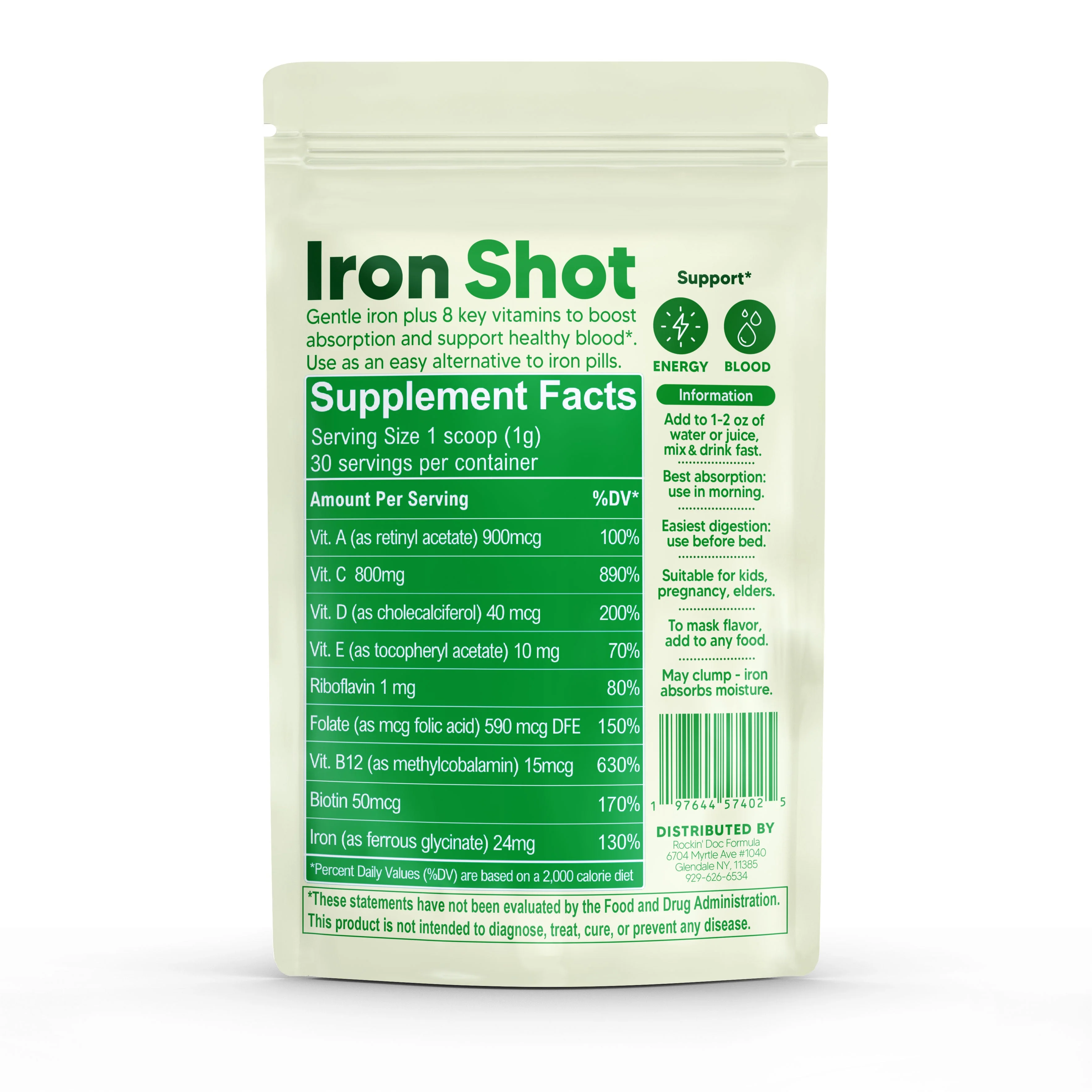 Iron Multivitamin Supplement Powder - Sugar Free - Image 7