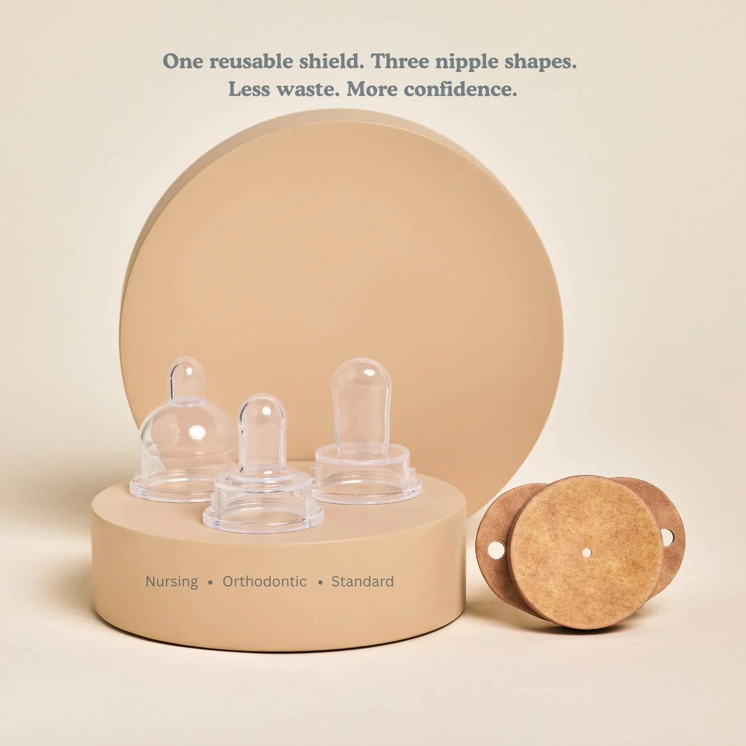 Plastic-Free Newborn Pacifier Starter Kit - 3 Nipple Shapes - Image 4