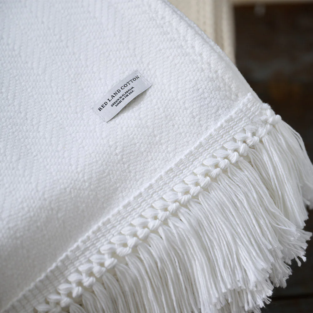 100% Cotton Fringed Throw Blanket - 50 x 72 In - Image 3