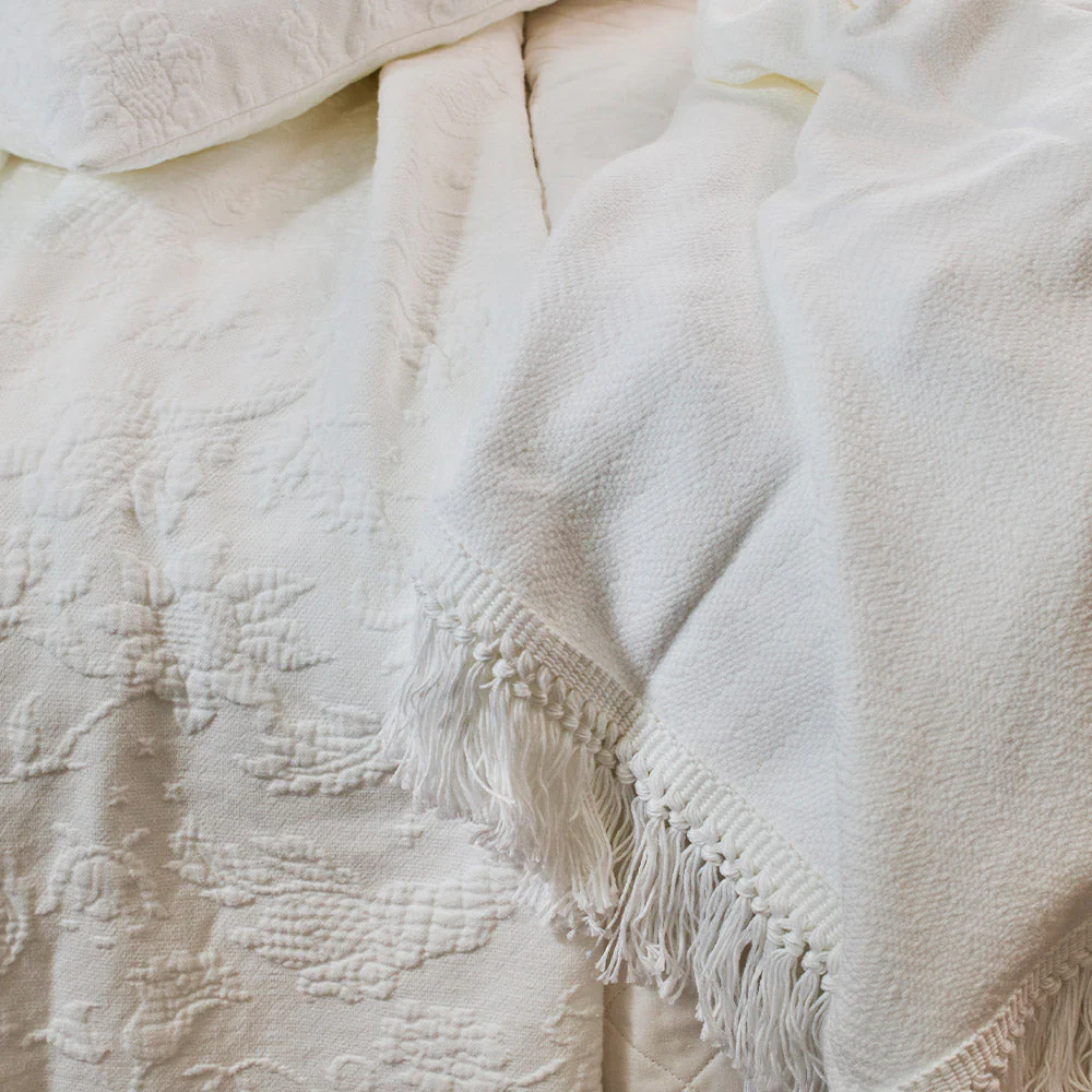 100% Cotton Fringed Throw Blanket - 50 x 72 In - Image 6
