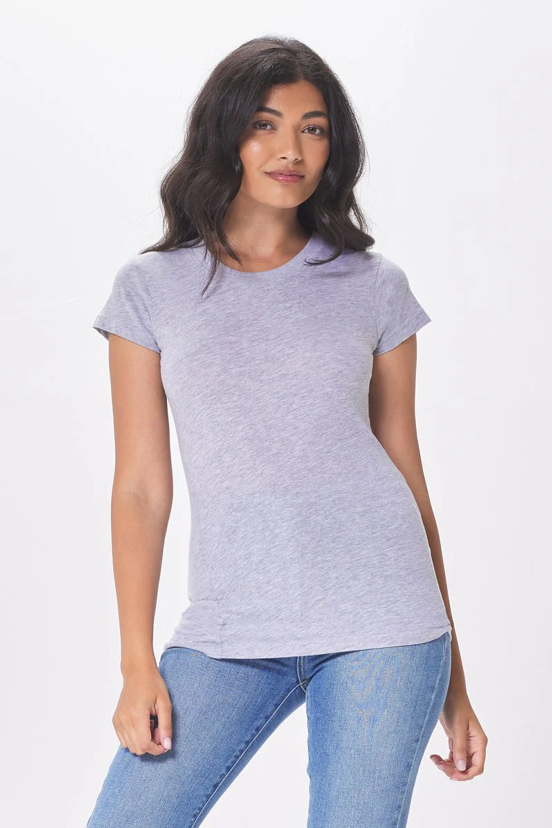 Basic Classic Crew Neck Fitted Cotton Tee - Image 18
