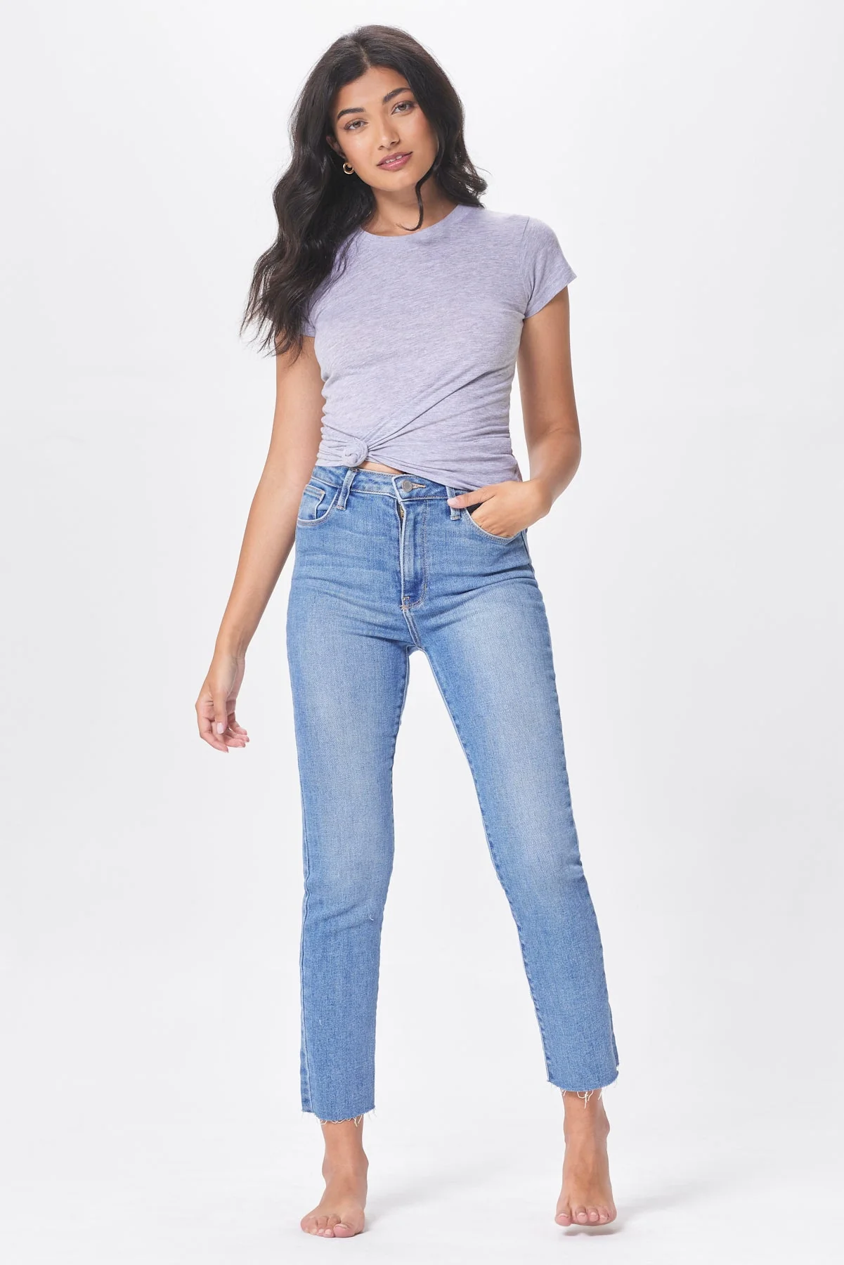 Basic Classic Crew Neck Fitted Cotton Tee - Image 19