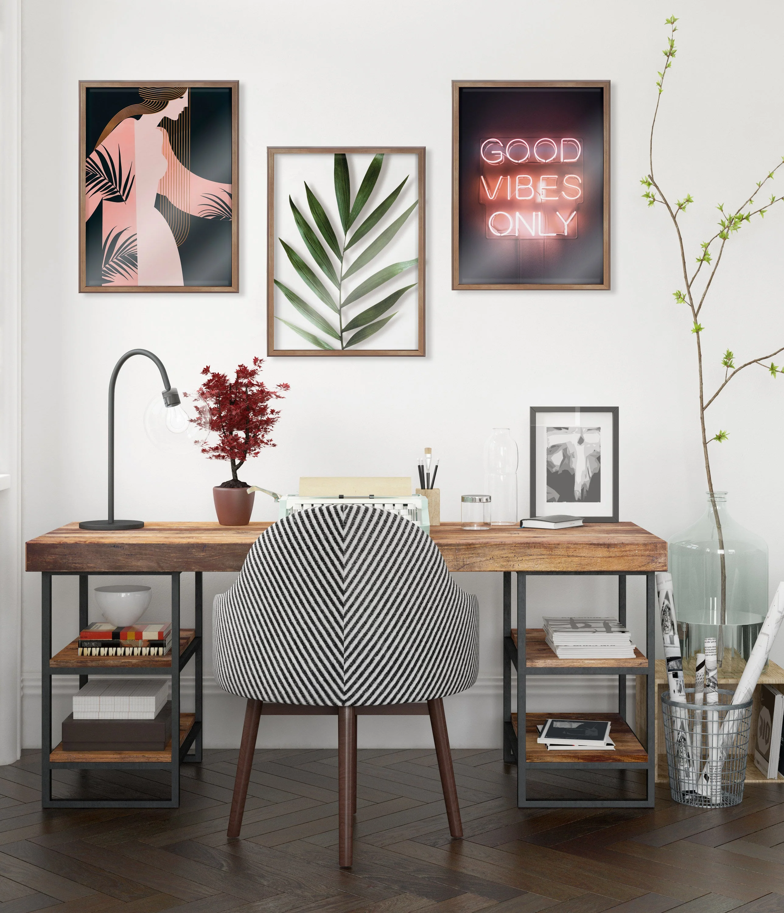 Blake Botanical 5F Framed Printed Glass by Amy Peterson - Image 37