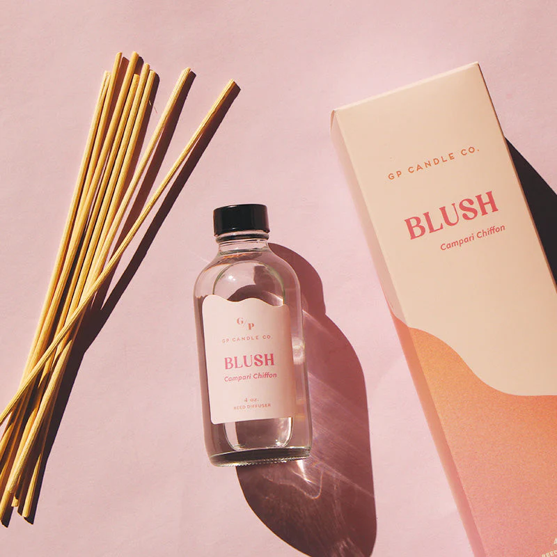 Blush 4 oz. Hue Reed Diffuser - Campari Chiffon