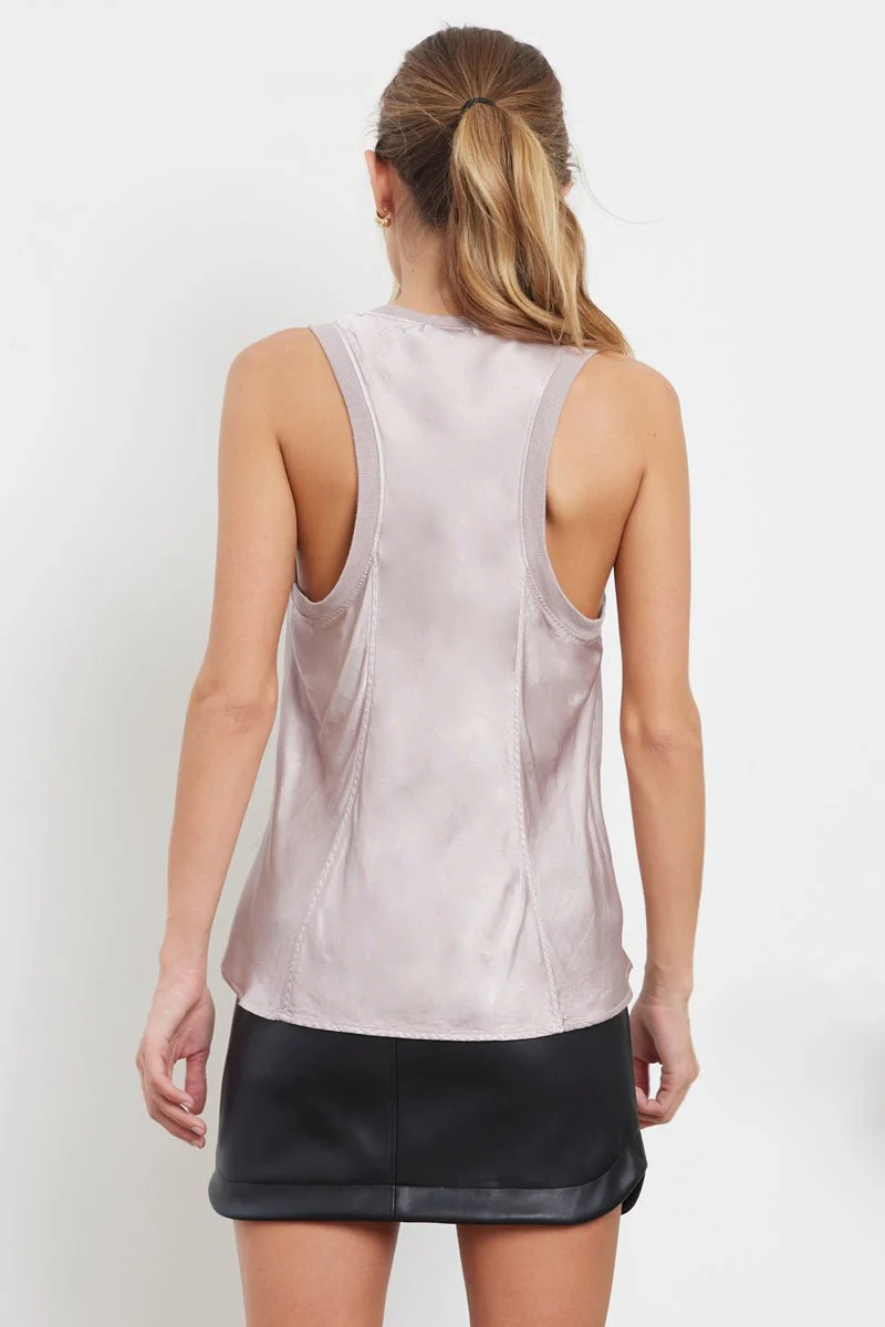Bridget Silky V-Neck Relaxed Tank Top - Image 13