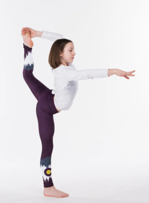 Kids Eco-Friendly Burgundy Native Yoga Pants - Image 3
