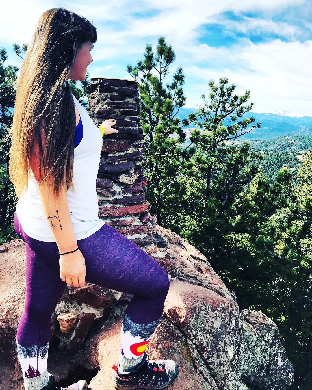 Eco-Friendly Burgundy Native Yoga Pants - Image 5