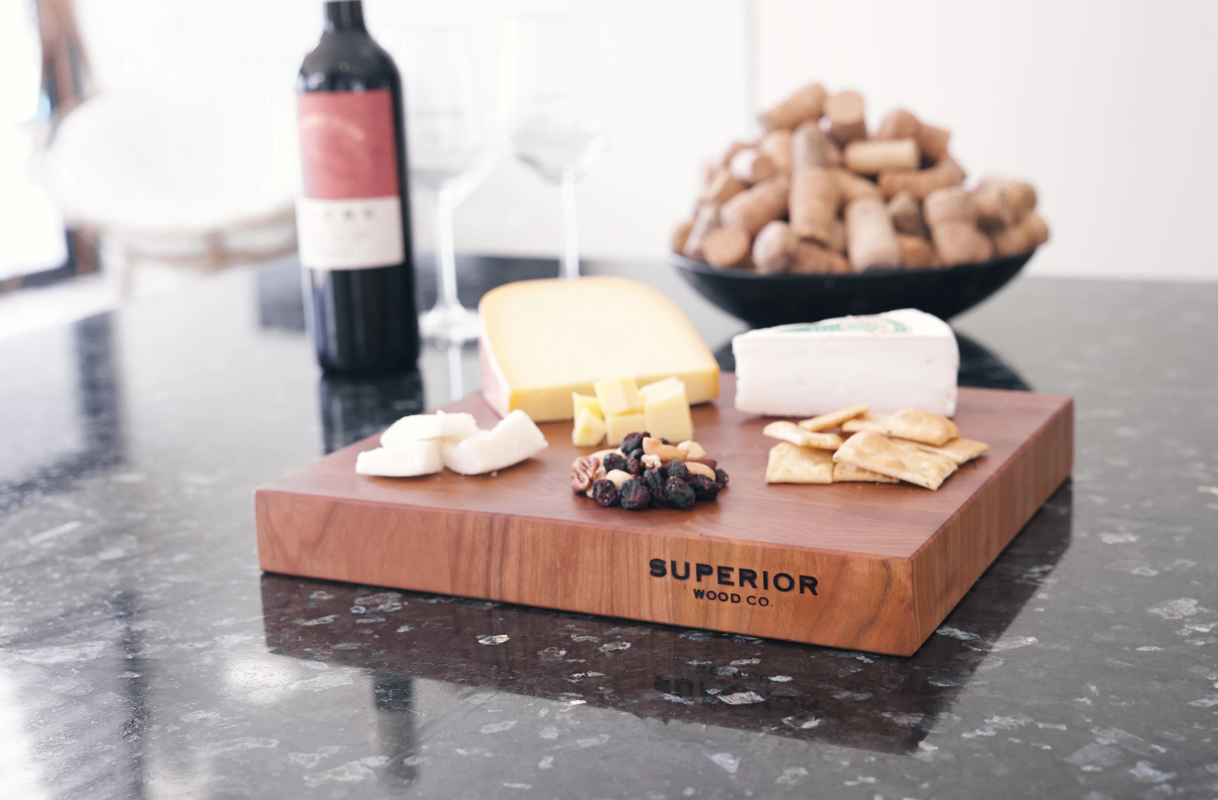 Handcrafted Cherry Wood End Grain Cutting Board - Image 2