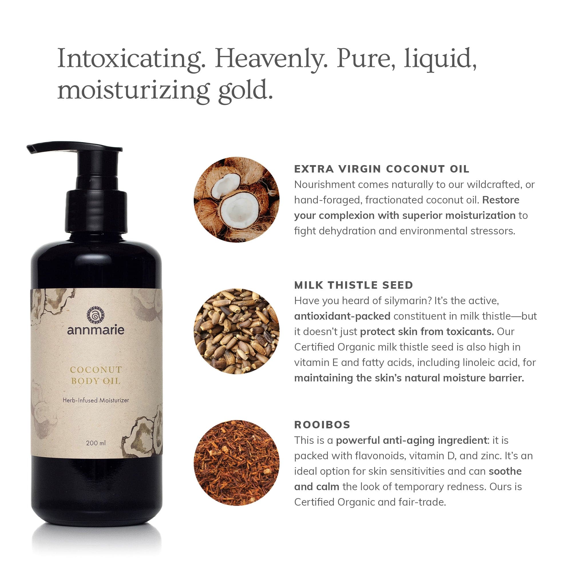 Herb-Infused Coconut Lavender Body Oil - 6.8 Oz - Image 2