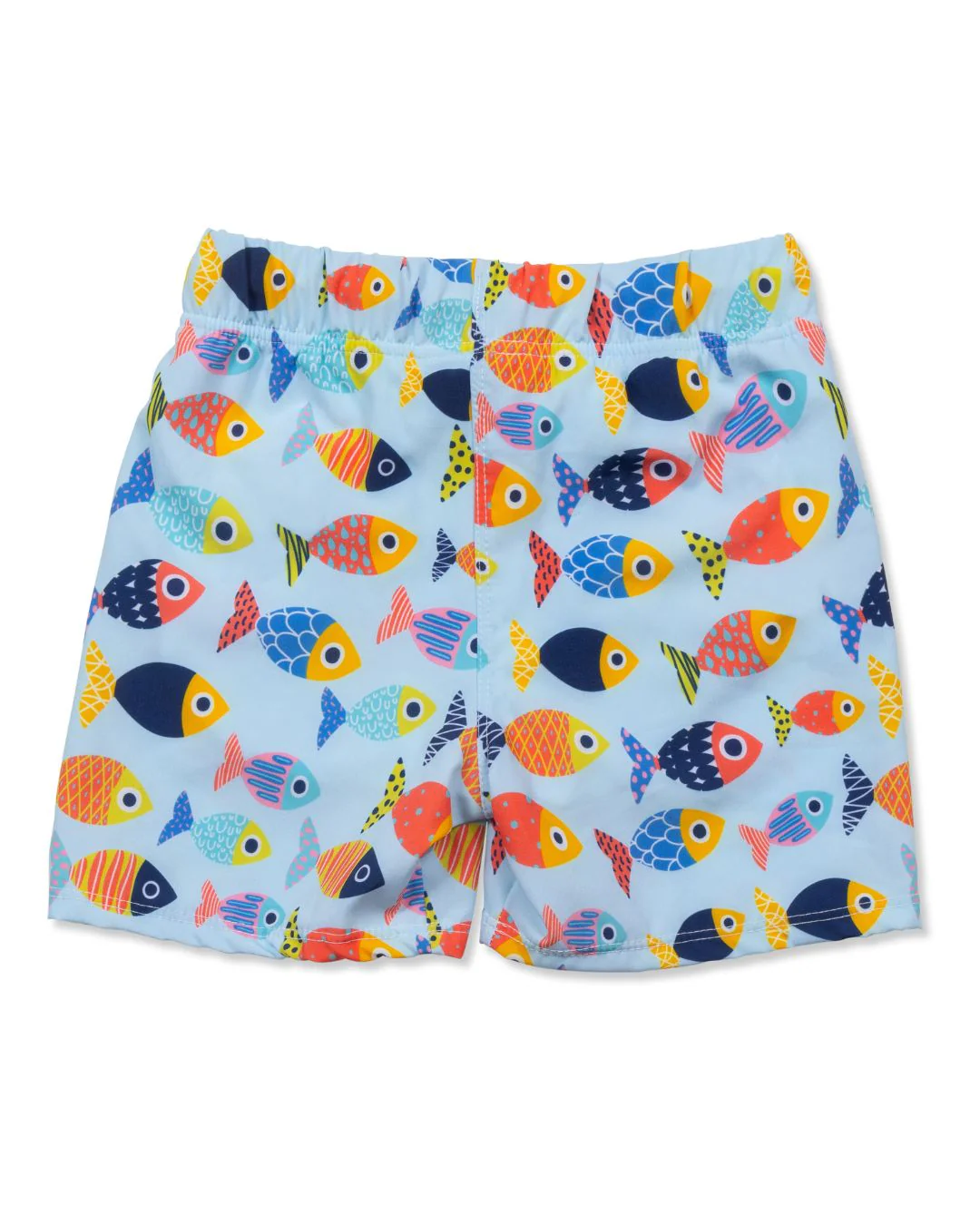 Boys Colorful Fish UPF 50 Breathable Swim Trunks - Image 2