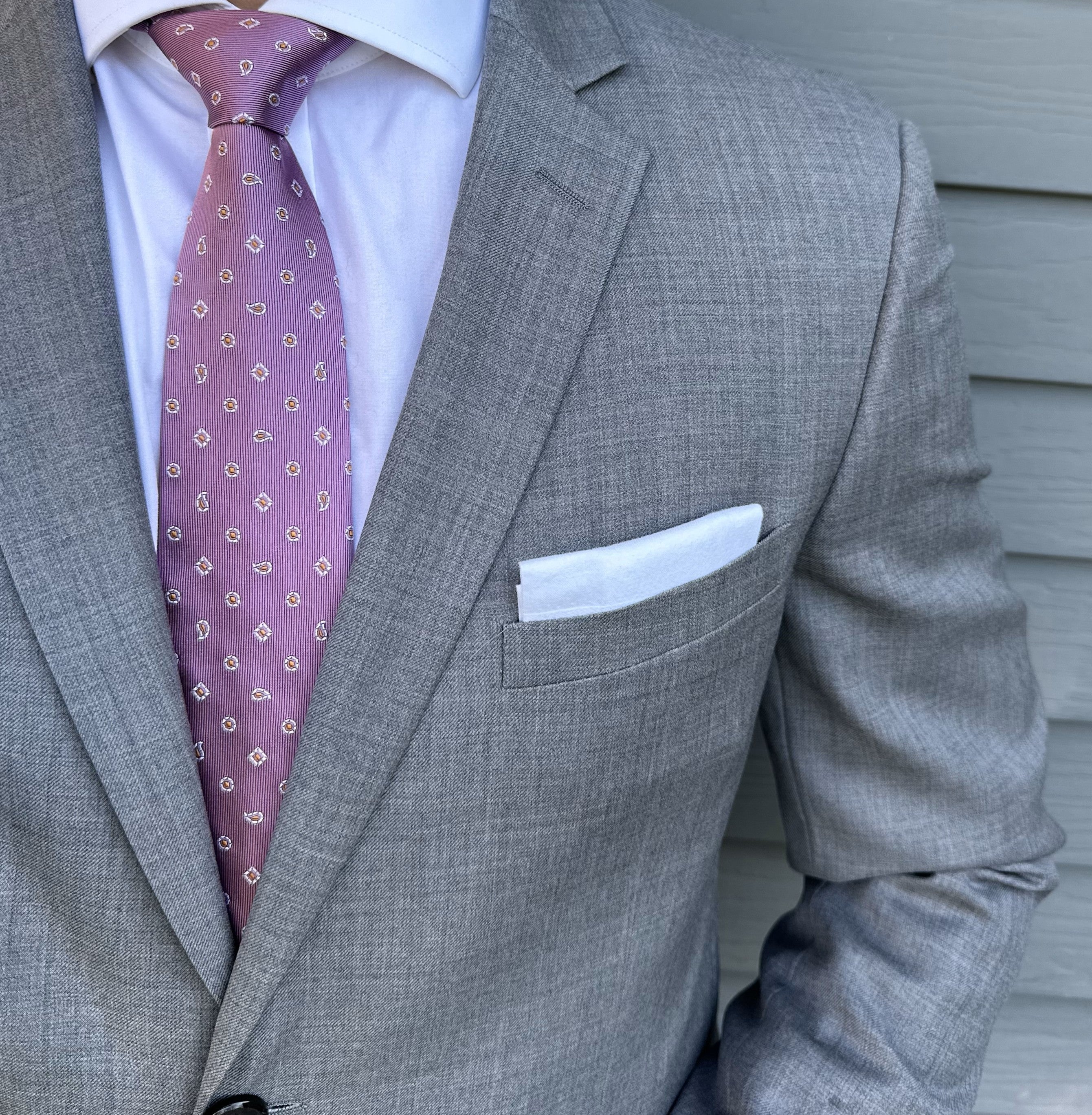 Correll Fuchsia Geometric Neat Tie - Image 2
