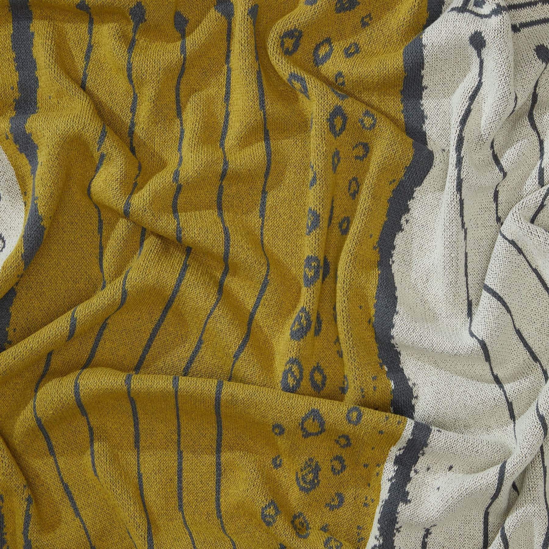 Cotton Sustainable Knit Striped Throw Blanket - Cosmos by Susy Pilgrim Waters - Image 3