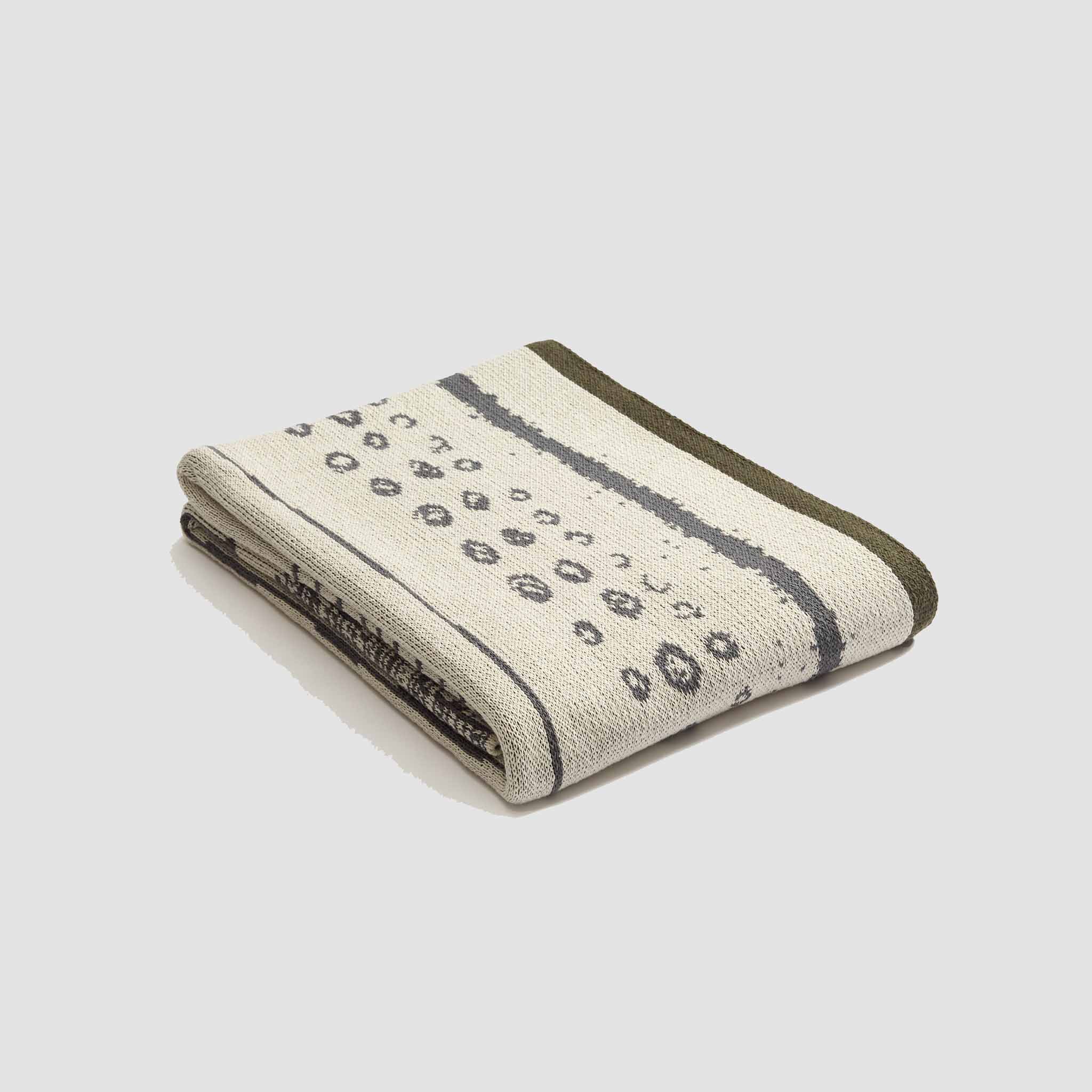 Cotton Sustainable Knit Striped Throw Blanket - Cosmos by Susy Pilgrim Waters - Image 4