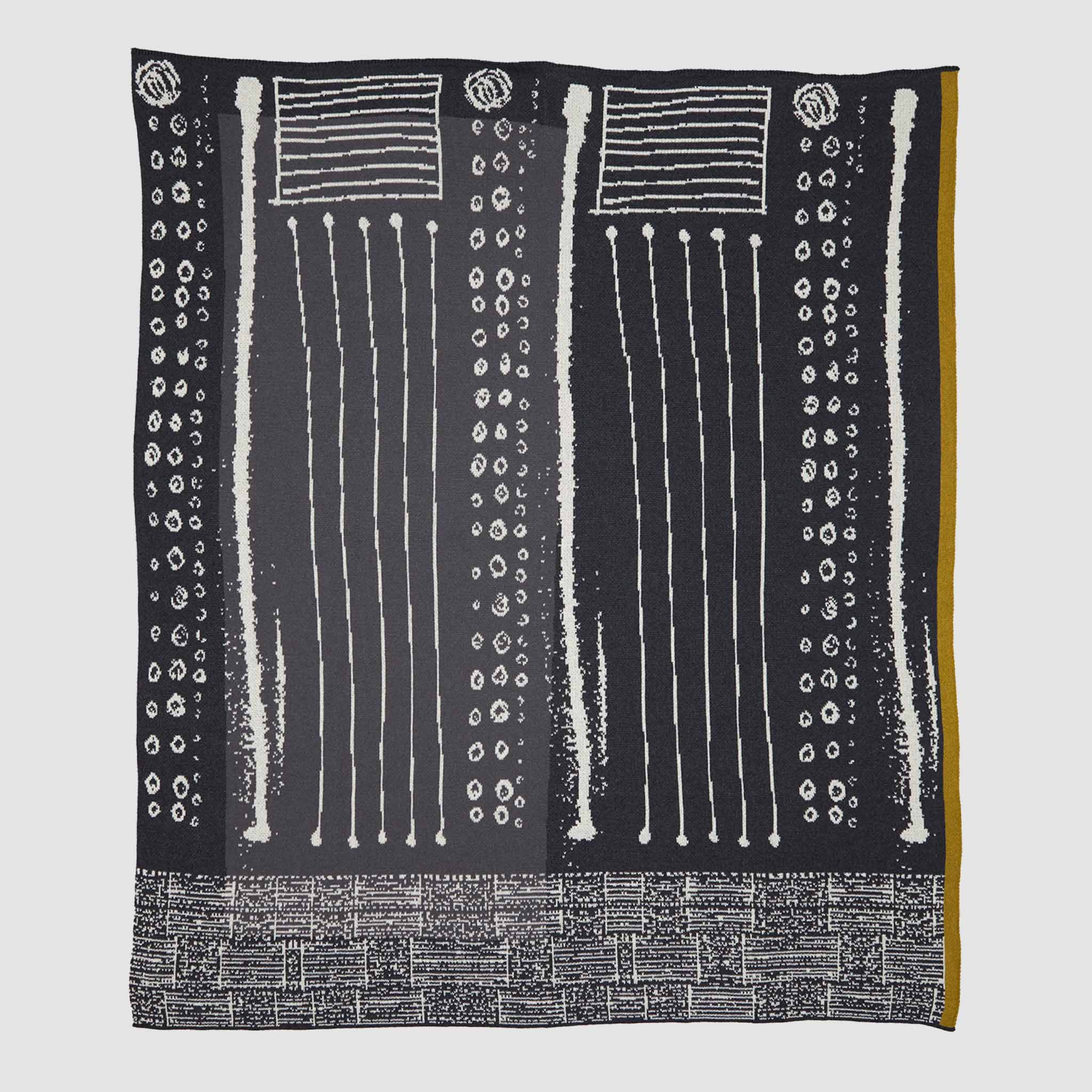 Cotton Sustainable Knit Striped Throw Blanket - Cosmos by Susy Pilgrim Waters - Image 5