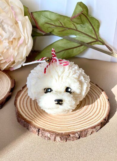 Puppy Sculpture Hand-Poured Soy Wax Candle - 8 Oz - Image 3