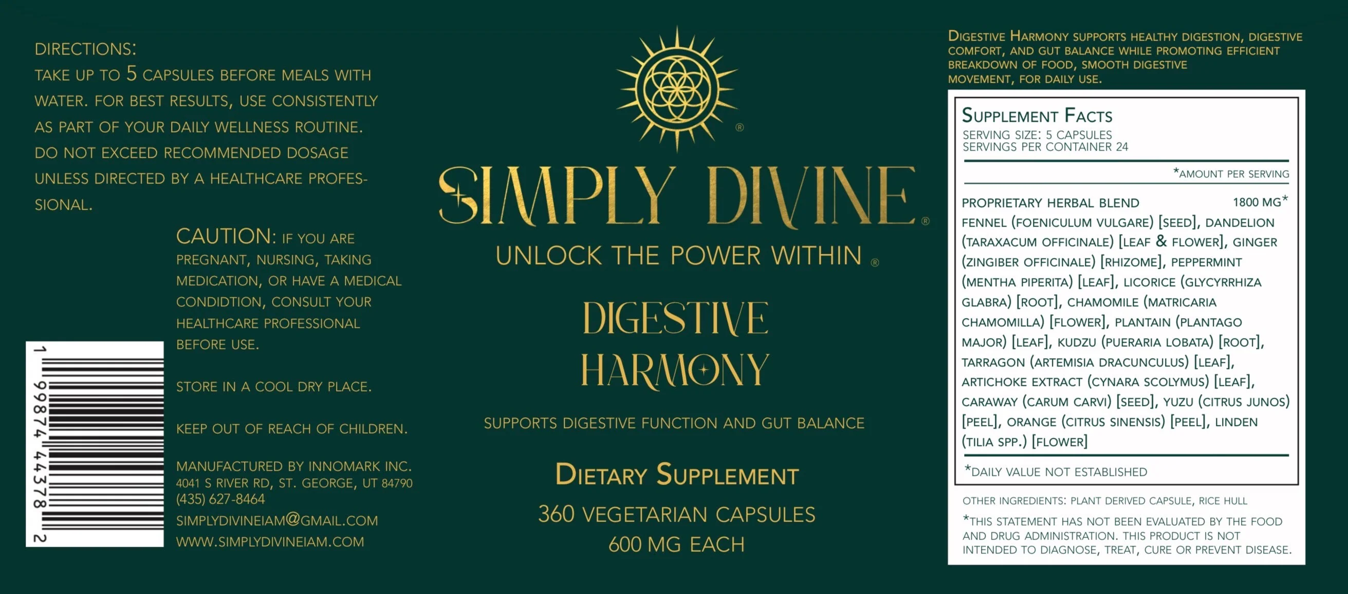 Digestive Support Anti-Bloat Herbal Supplement - Image 4