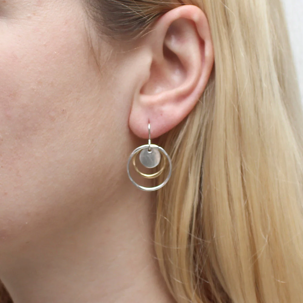 Disc with Rings Earring - Image 2