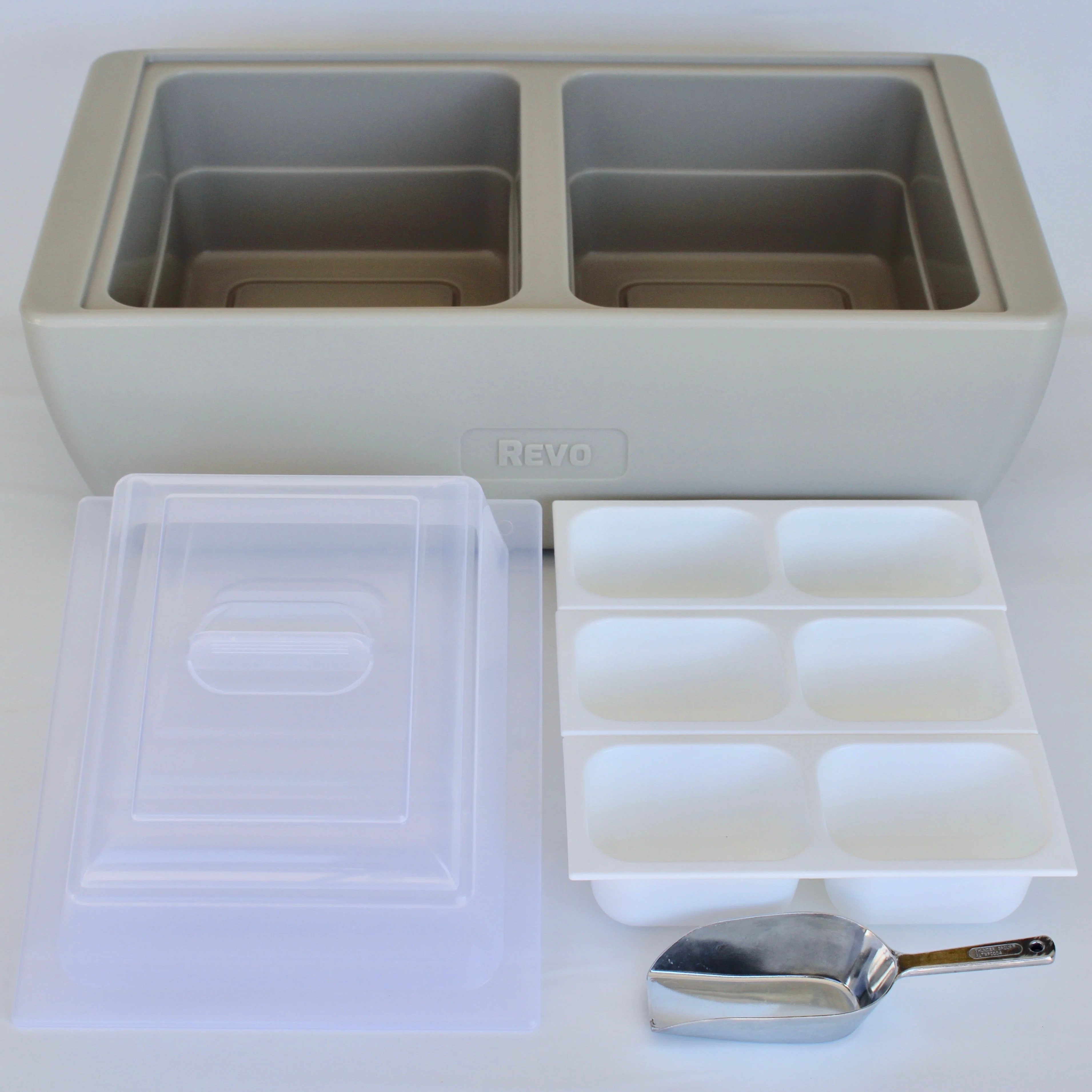 Insulated Dubler Party Cooler & Chafer - Greige Mist - Image 8