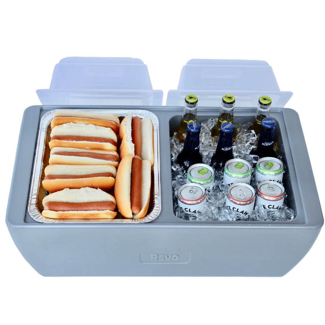 Insulated Dubler Party Cooler & Chafer - Metallic Gray - Image 3