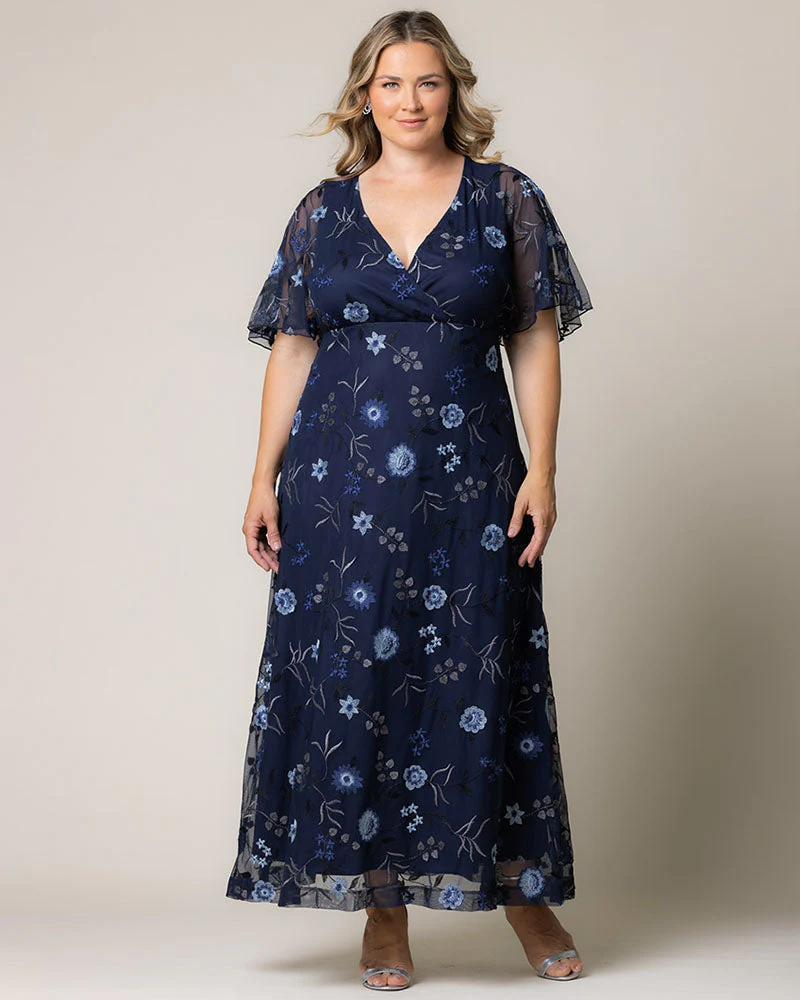 Plus Size Embroidered Elegance Evening Gown - Image 21