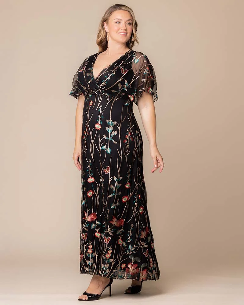 Plus Size Embroidered Elegance Evening Gown - Image 6