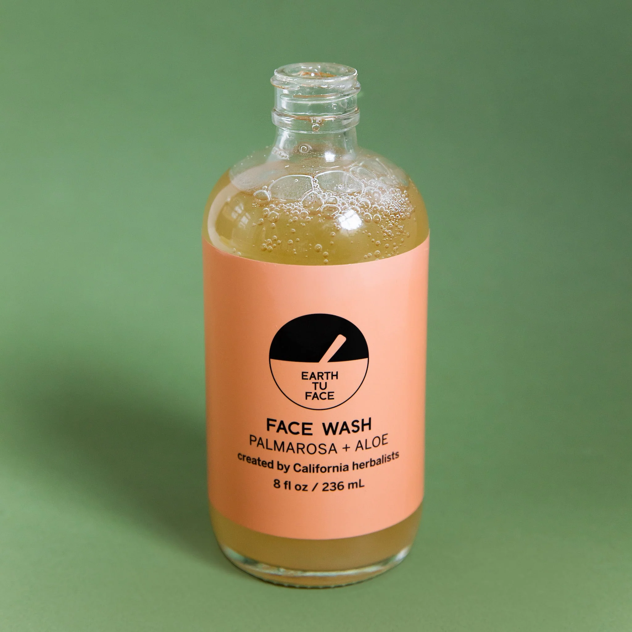 Organic Palmarosa Aloe Cleansing Gel Face Wash - 8 Oz - Image 3