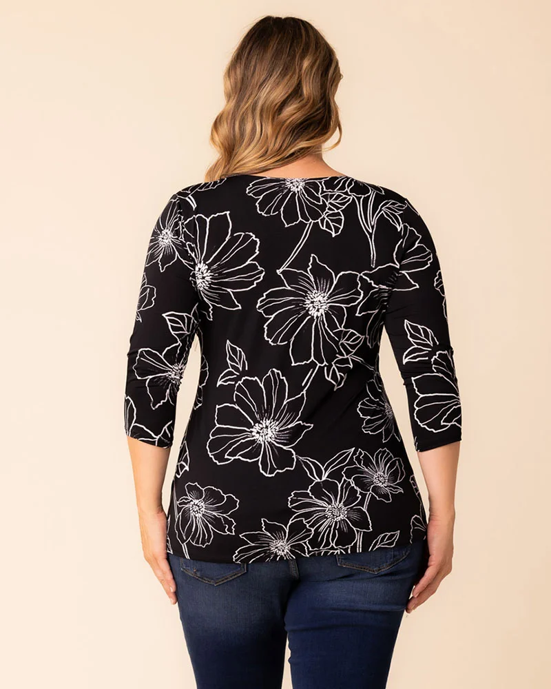 Plus Size Femme Fatale Faux Wrap Top - Image 35