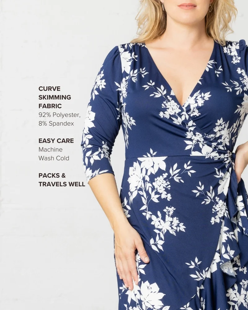 Plus Size Flirty Flounce Wrap Dress - Image 3