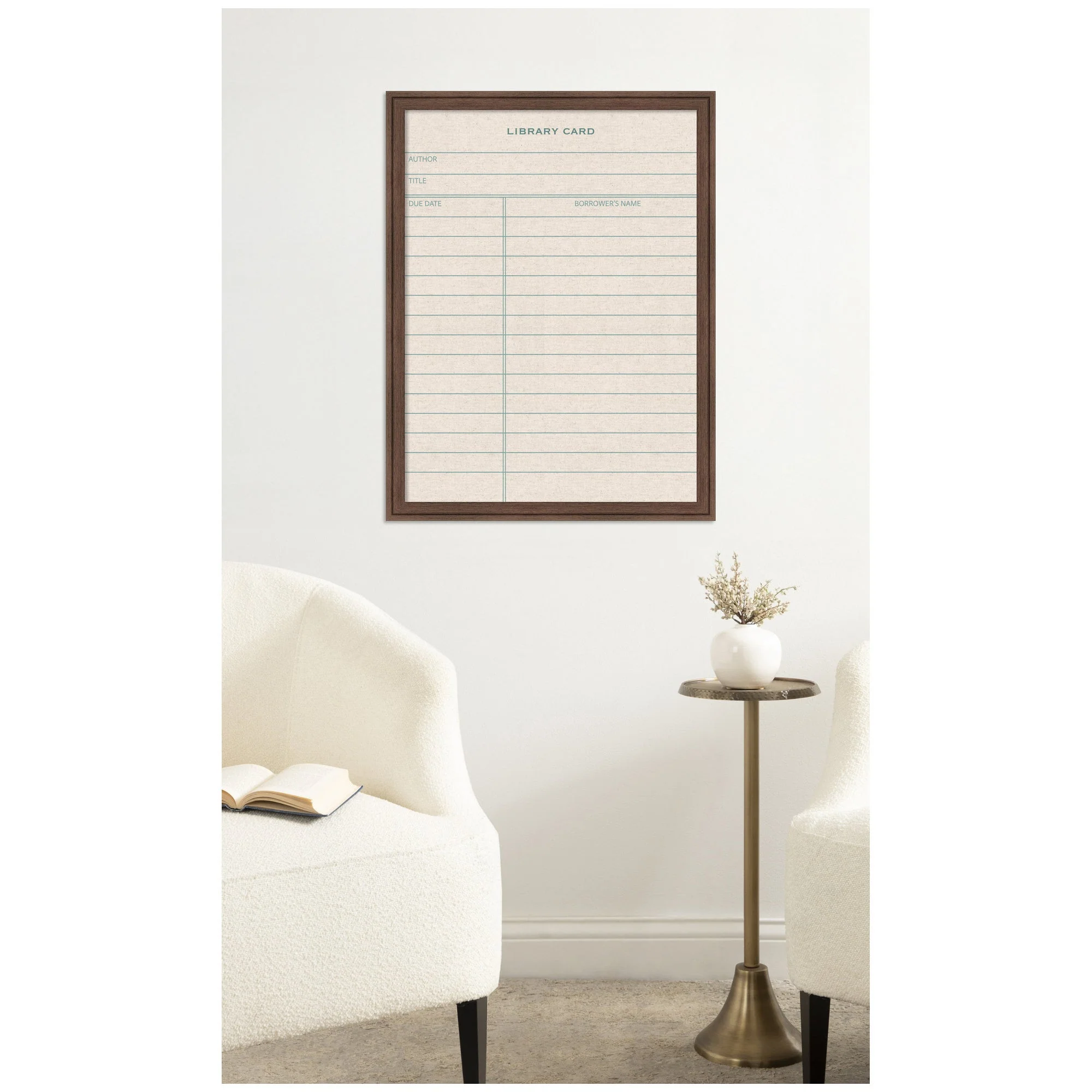 Framed Fabric Pinboard Linen Library Card Wall Organization - Image 11