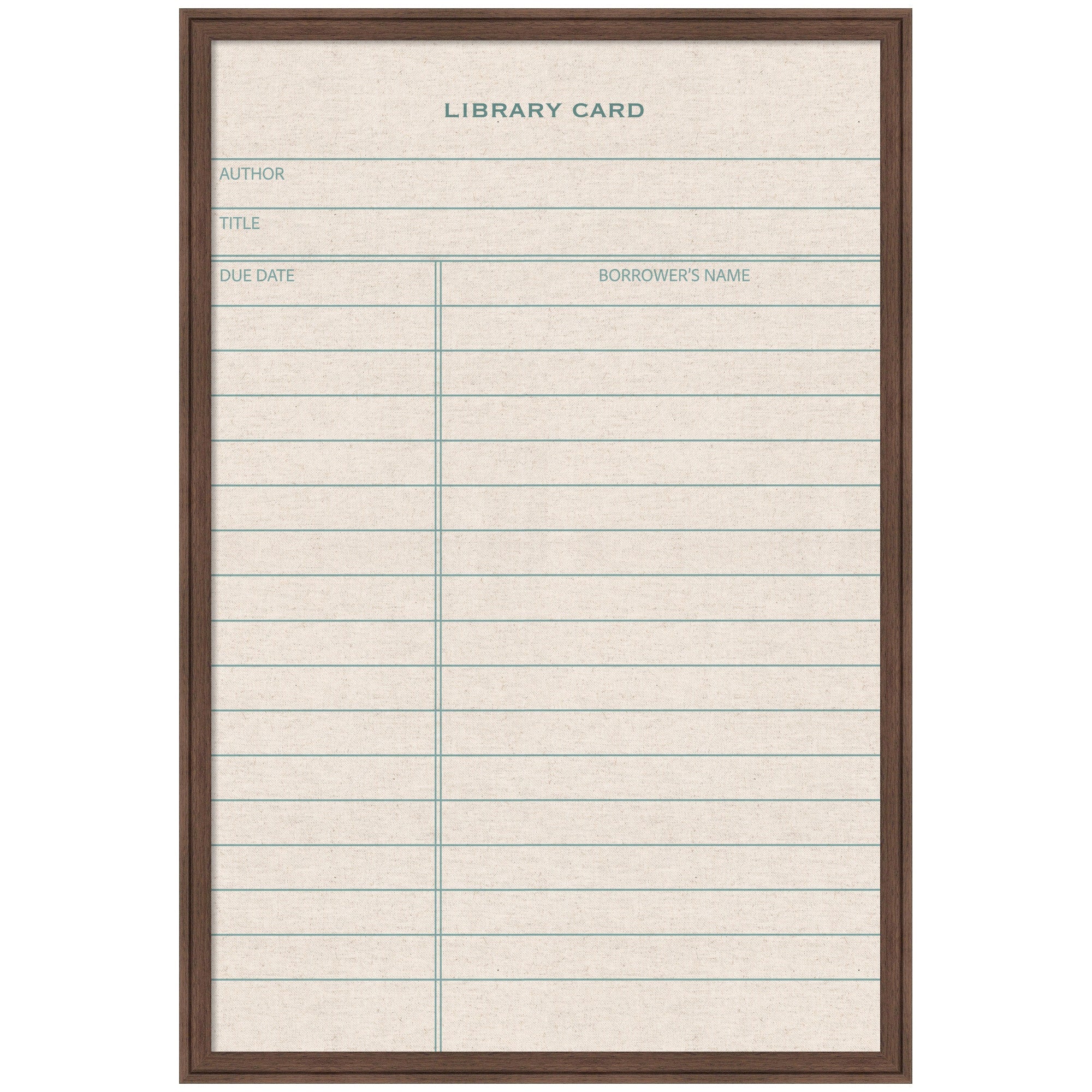 Framed Fabric Pinboard Linen Library Card Wall Organization - Image 7