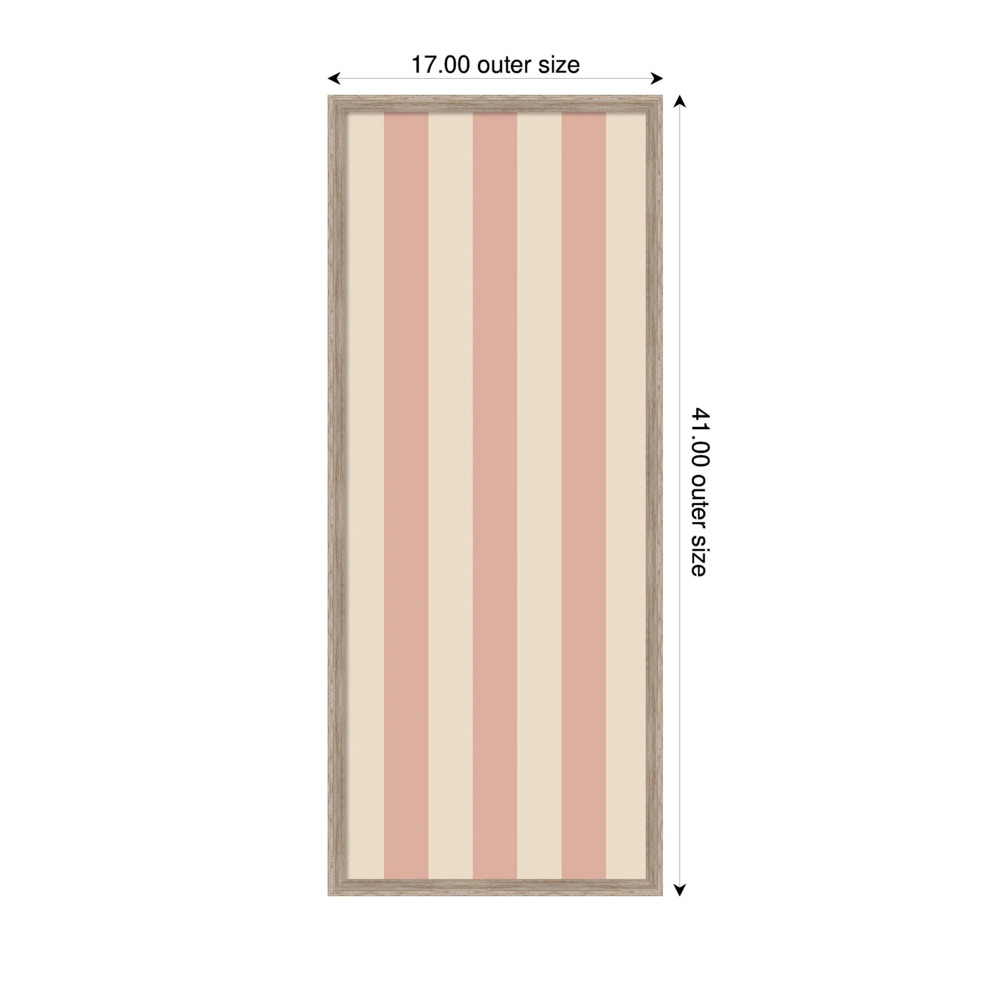 Framed Fabric Pinboard Wide Stripes Pink Wall Organization - Image 2