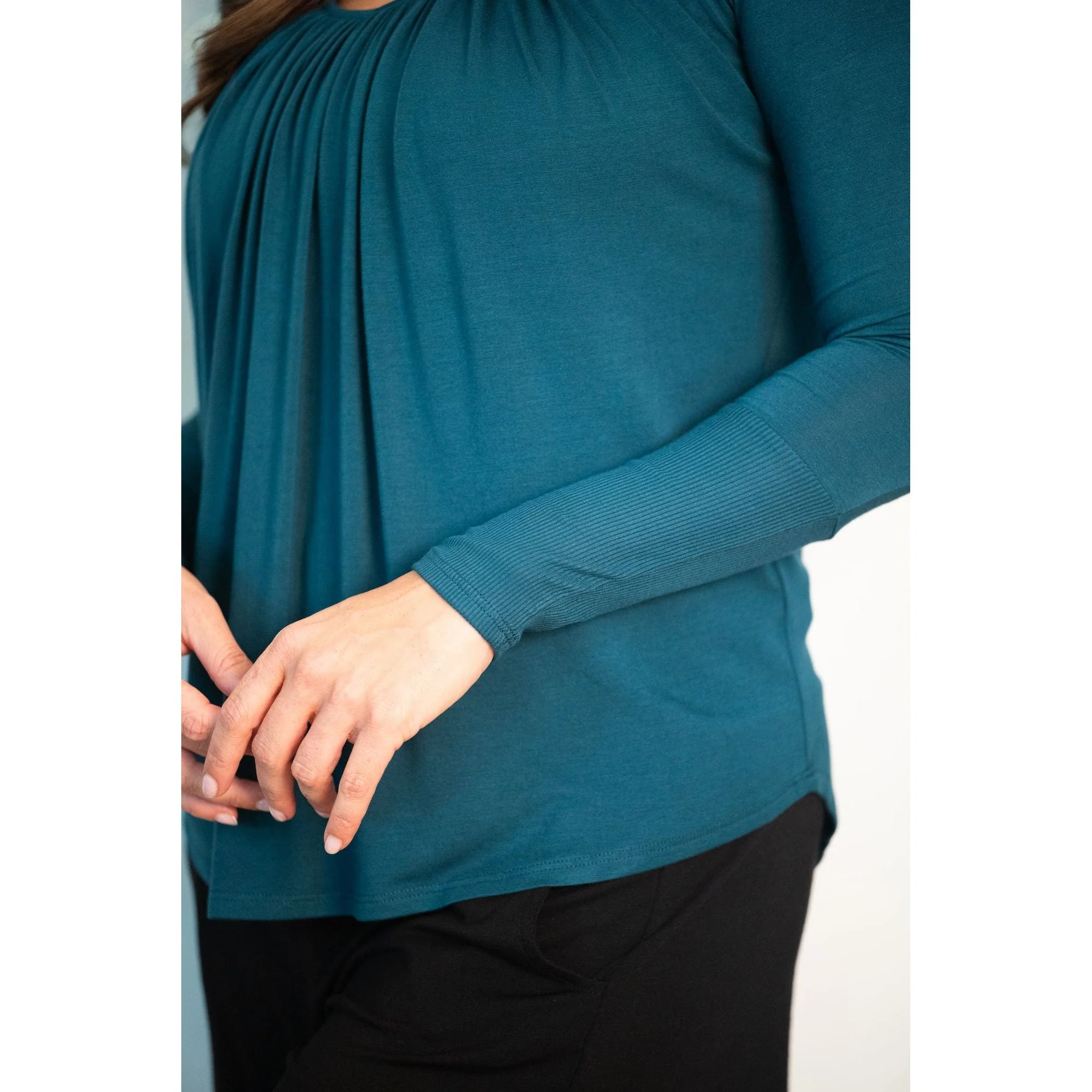 Full Moon Long Sleeve Top with Light Hug Bra-Free Shelf - Image 24