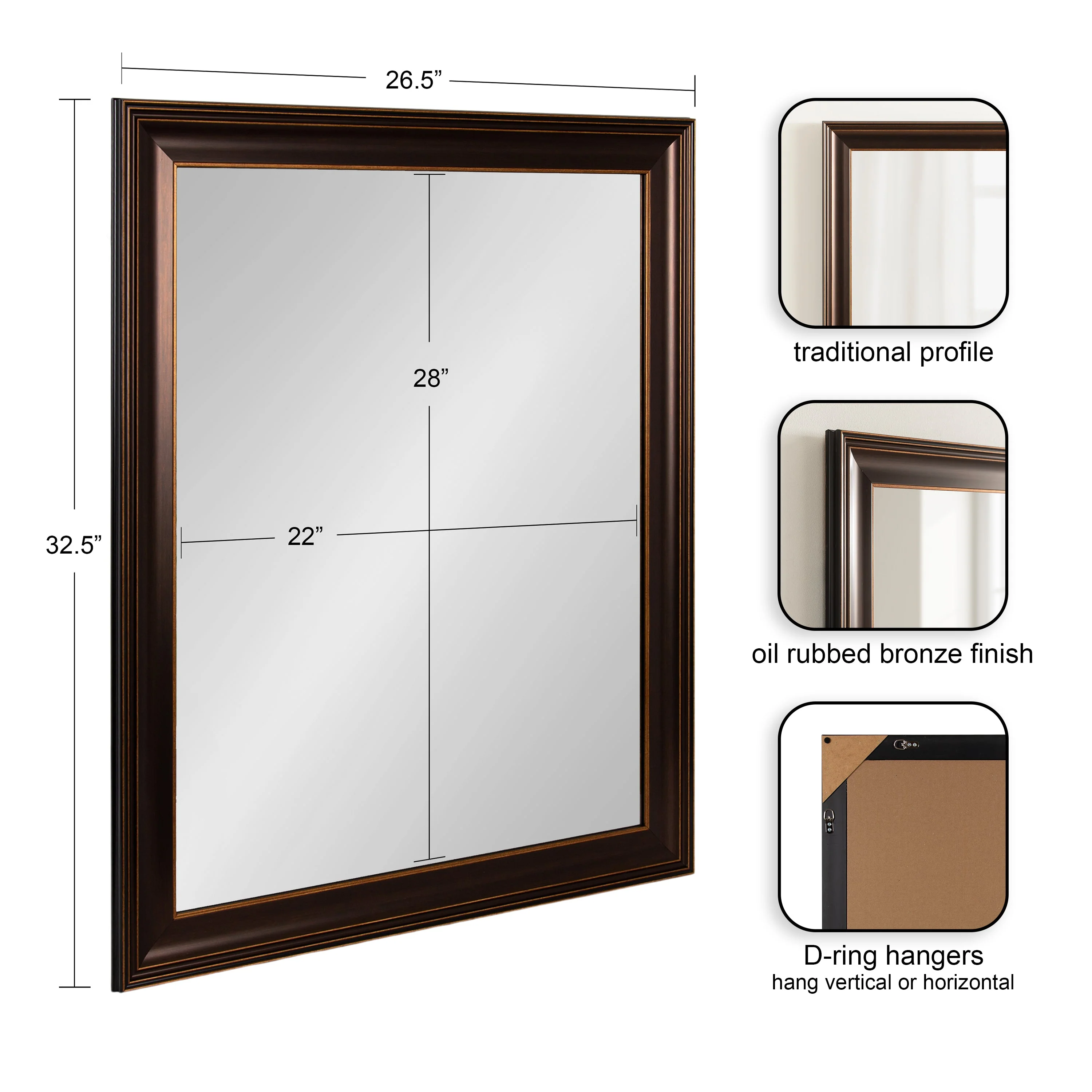 Galiano Rectangle Bathroom Wall Mirror - Image 11