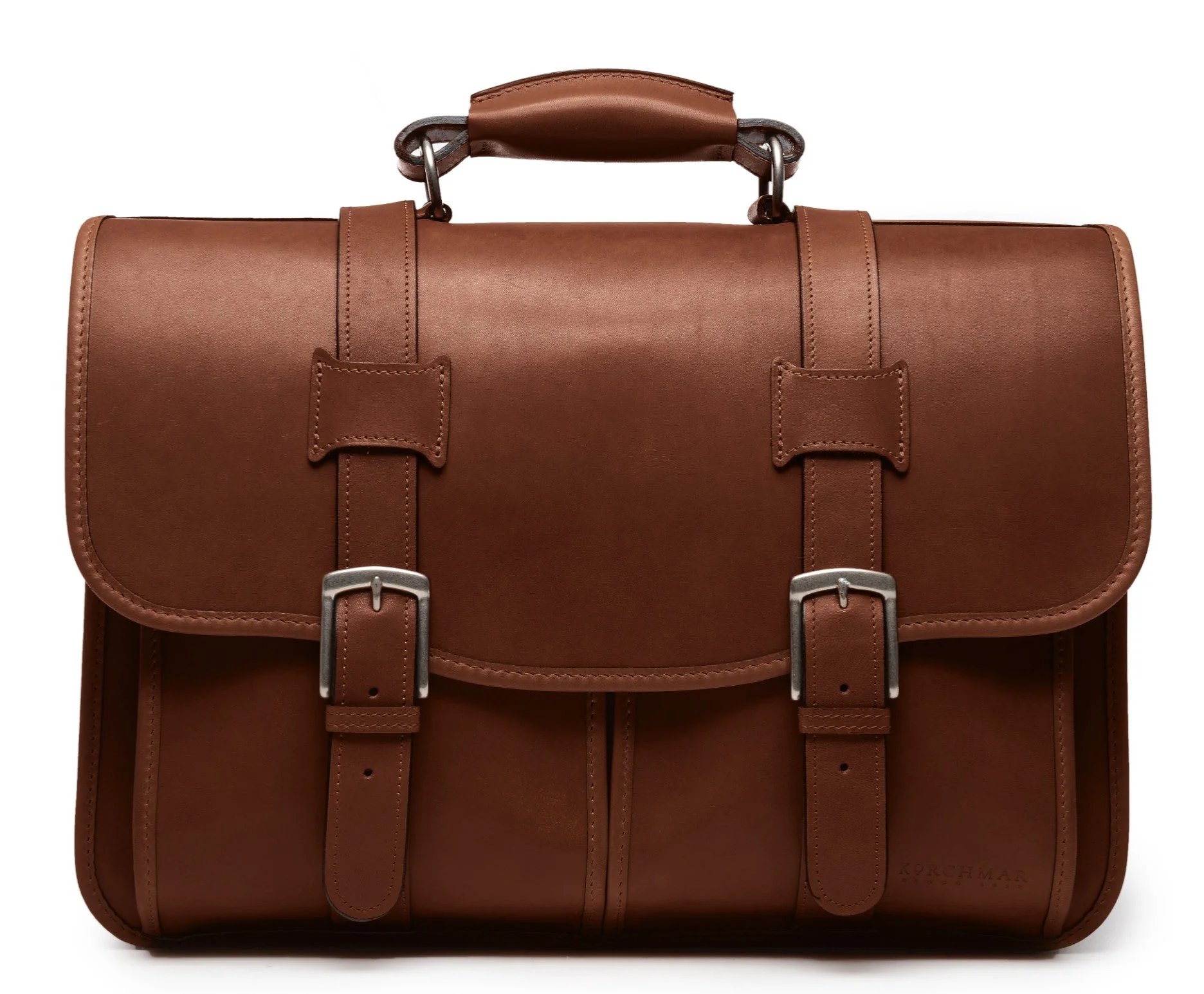 Classic Leather Garfield 15" Laptop Briefcase - Image 3