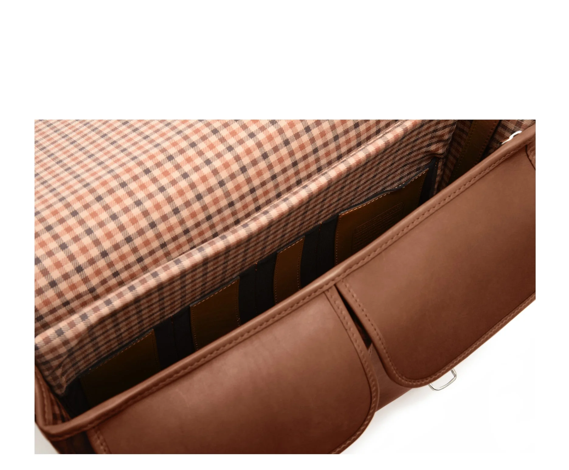 Classic Leather Garfield 15" Laptop Briefcase - Image 9