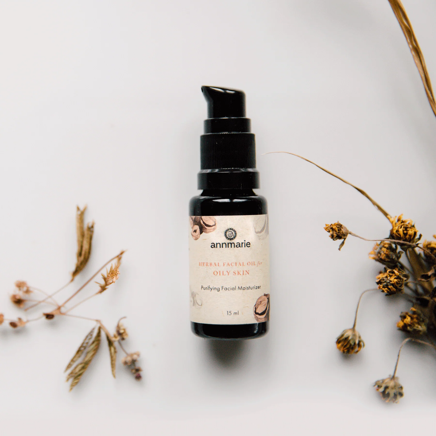 Herbal Facial Oil for Oily Skin - 0.5 Oz - Image 2