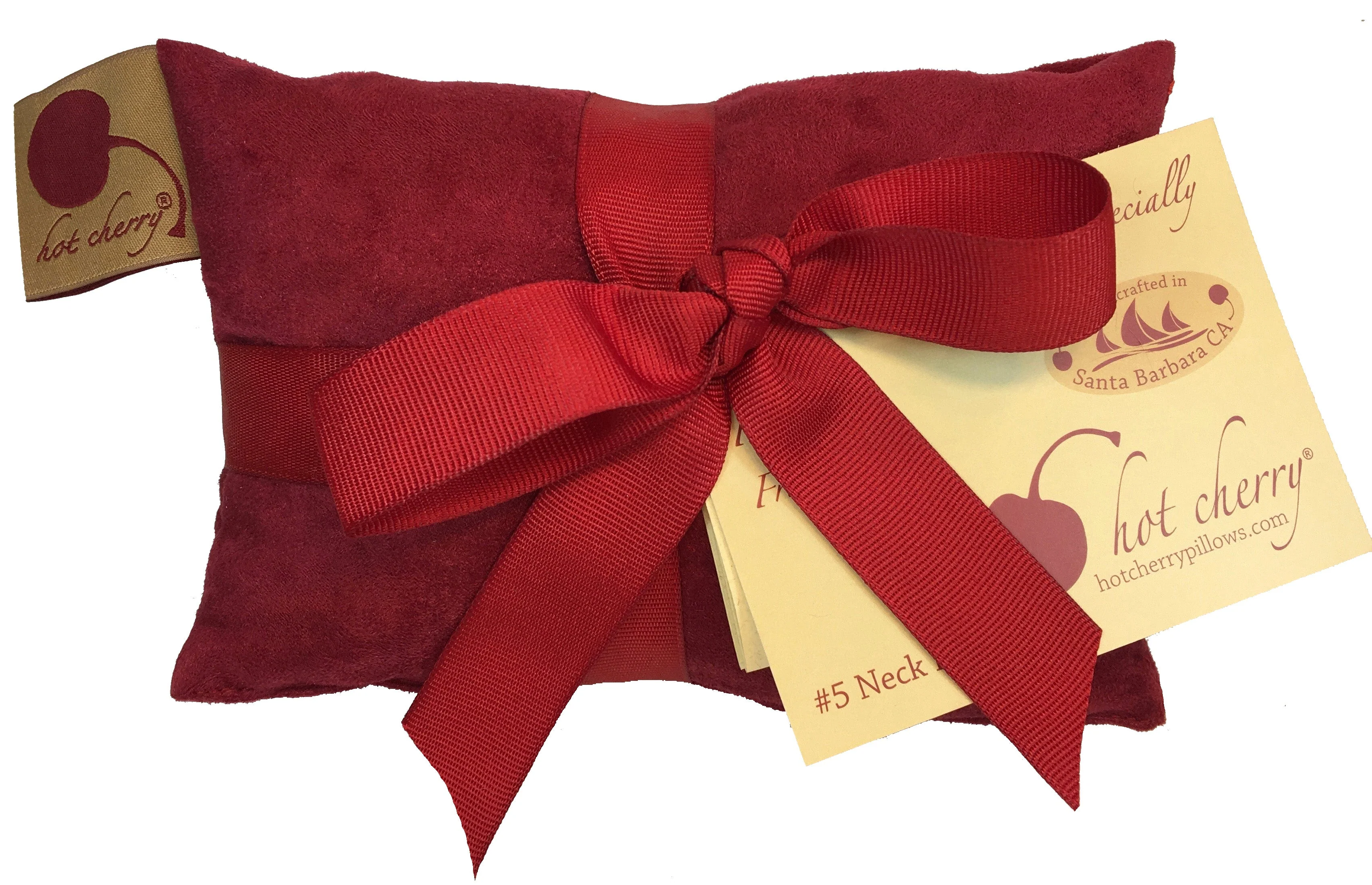 Hot Cherry Neck Wrap - Plush Red Ultra-Suede