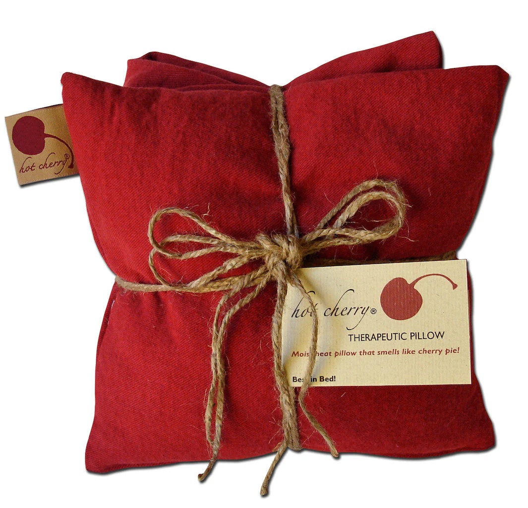 Hot Cherry Triple Square Body Pillow - Red Denim - Image 2