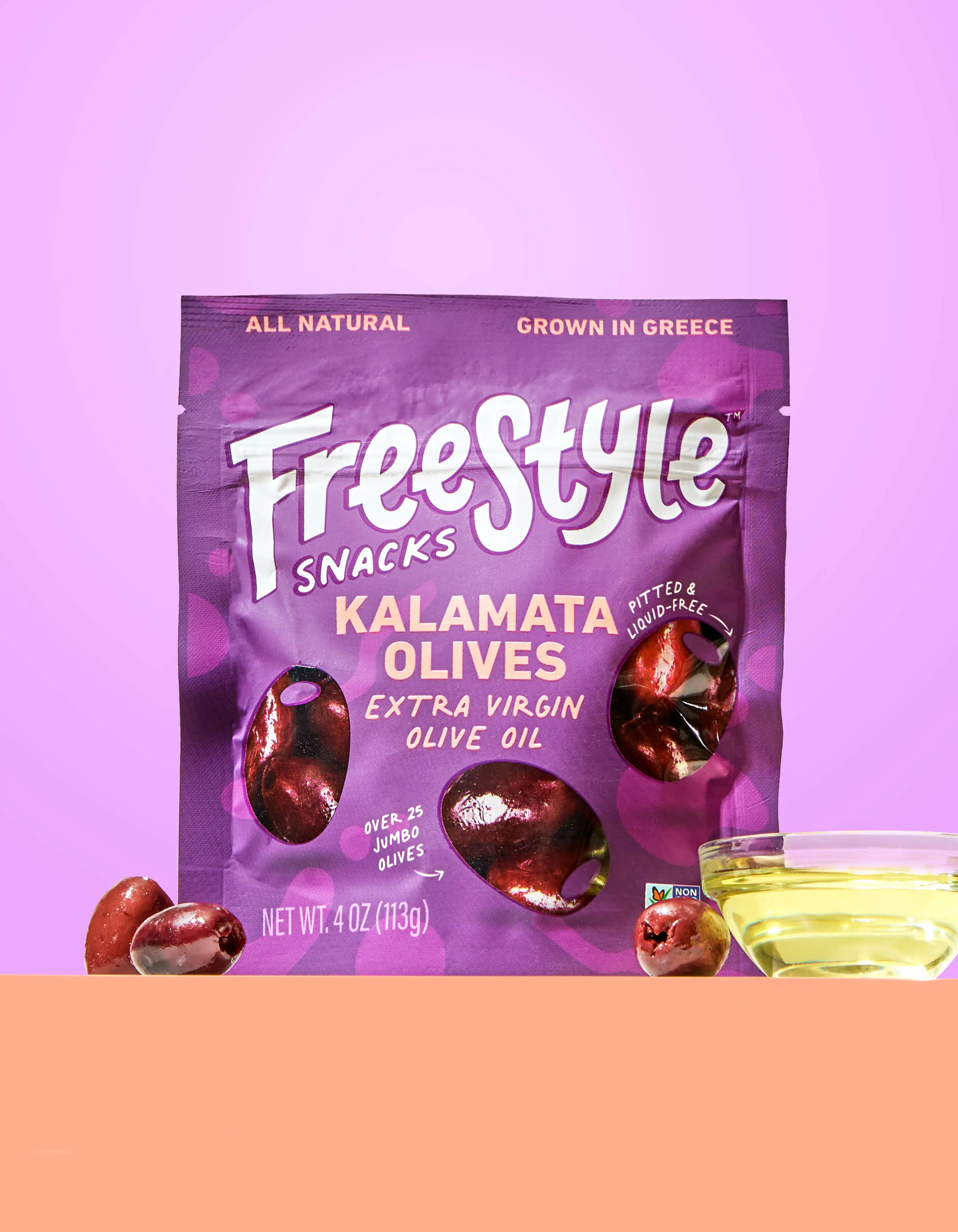 EVOO Marinated Kalamata Olives - (6) 4oz Pouches