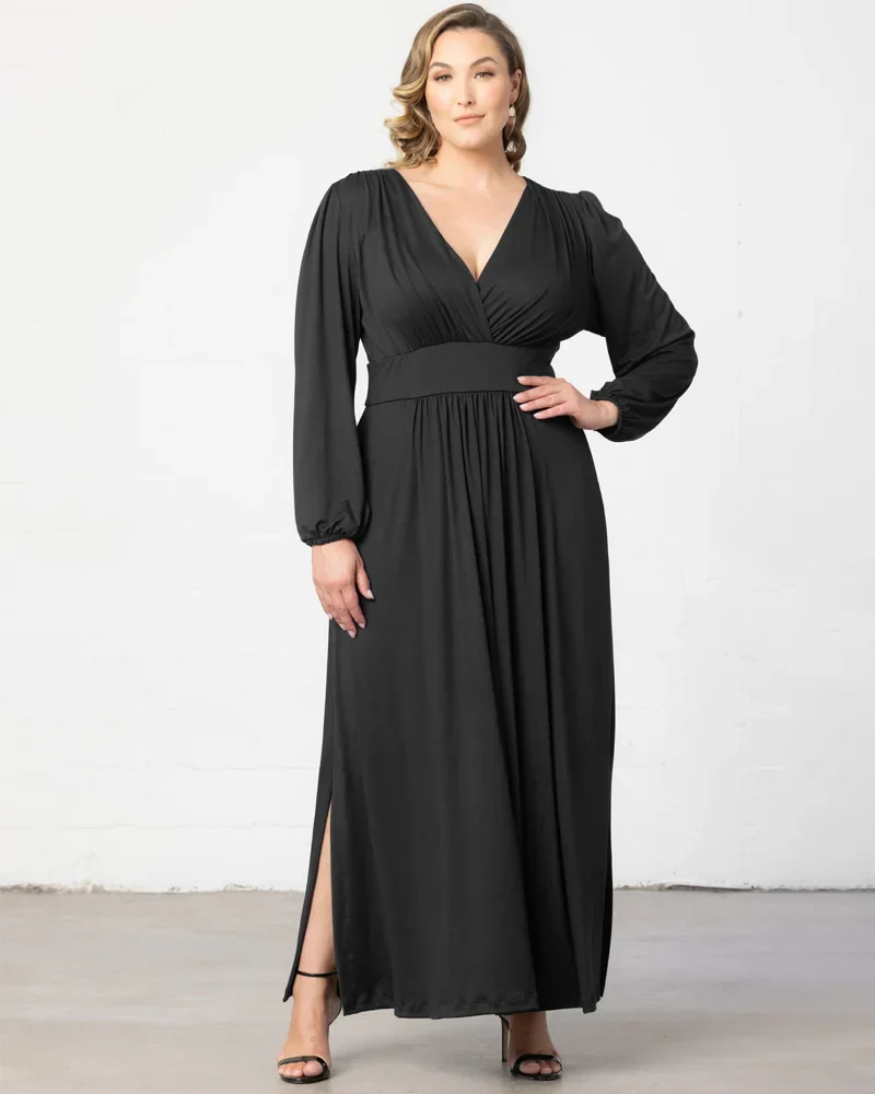 Plus Size Kelsey Long Sleeve Maxi Dress - Image 9