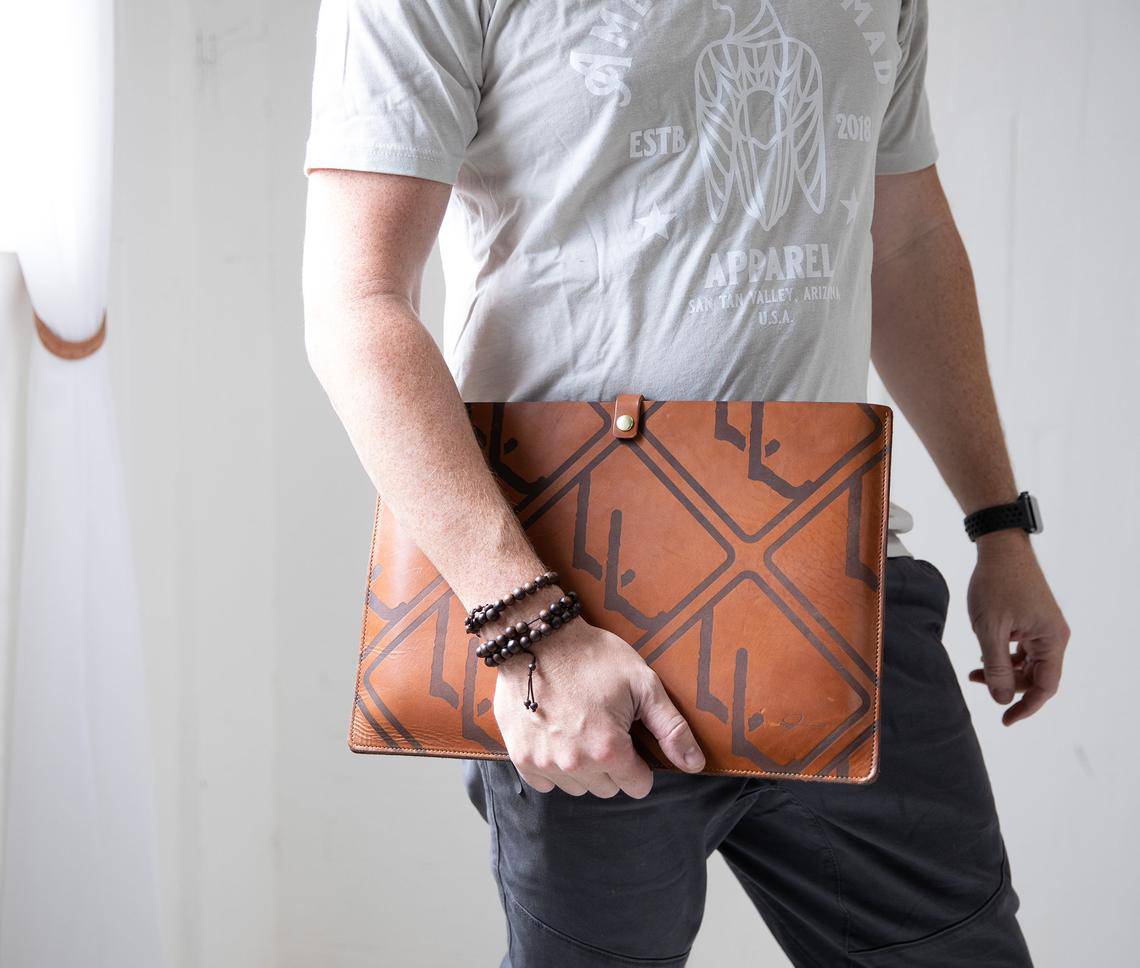 Premium Leather Laptop Sleeve - 13"-15" Cover - Image 3