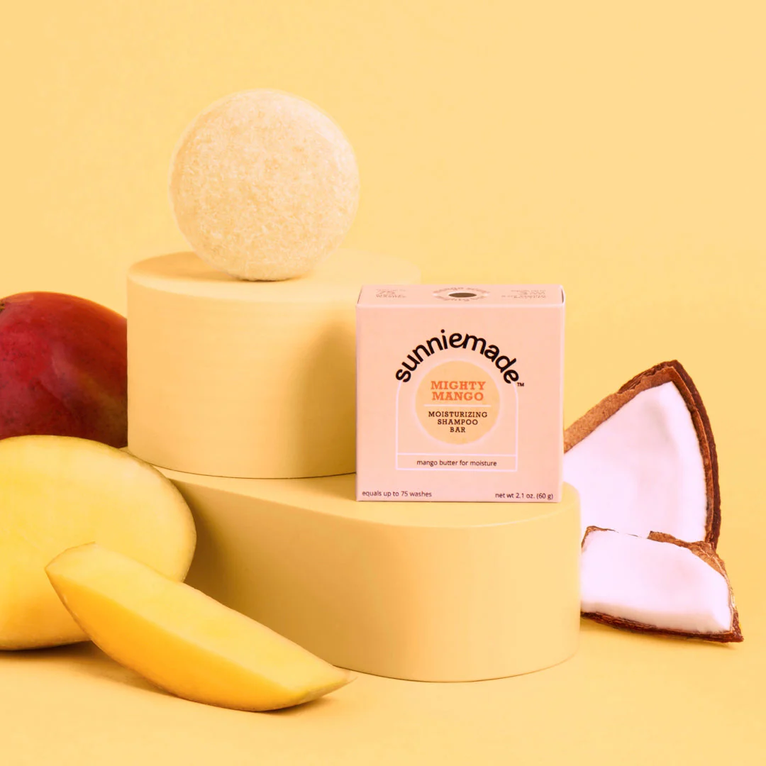 Plastic-Free Mango Moisturizing Shampoo Bar - Image 2