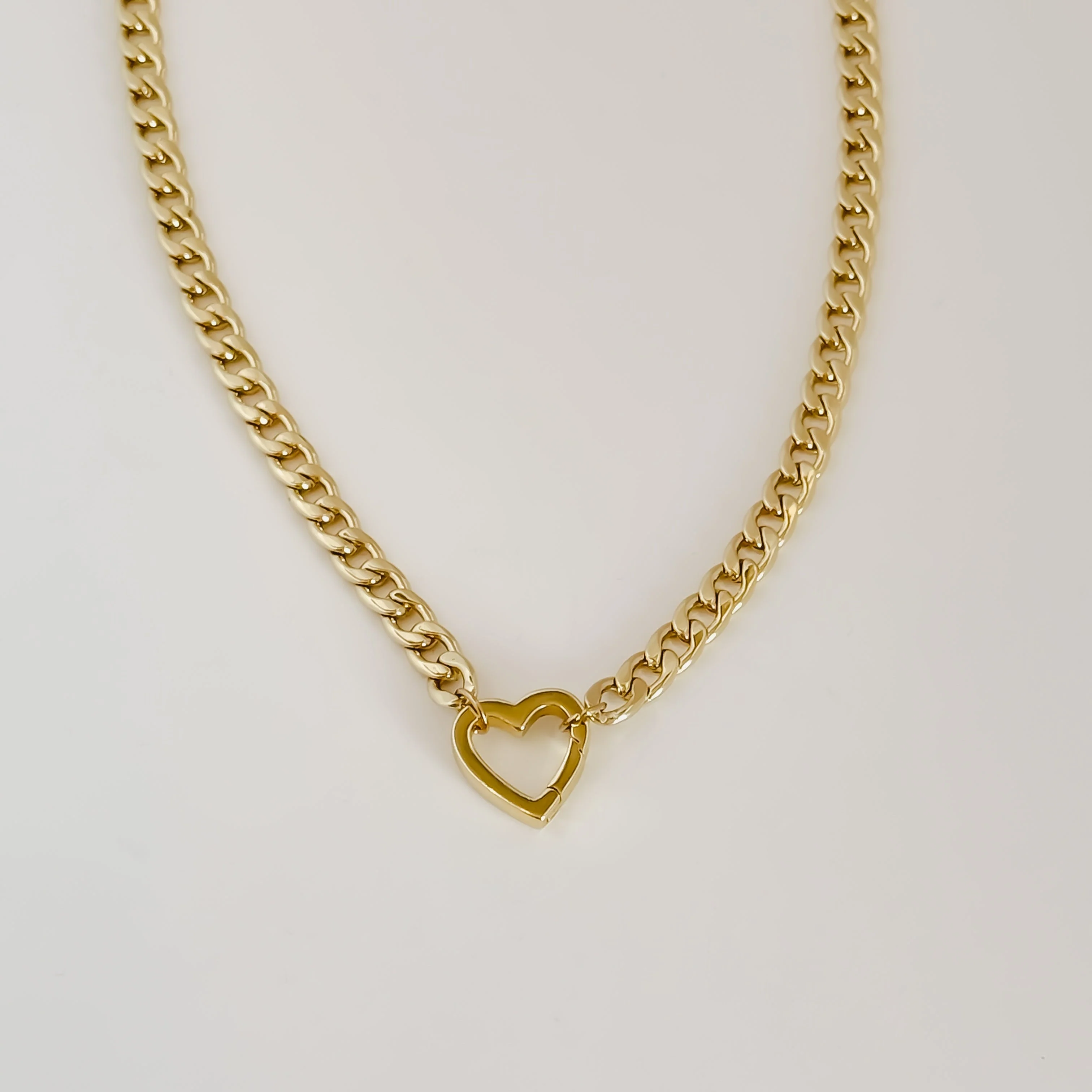 Gold-Filled More to Love Heart Clasp Necklace - Image 2