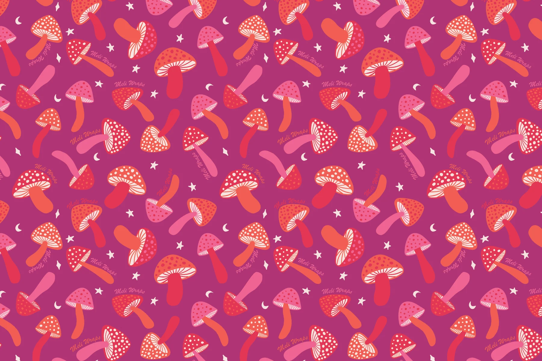 Set of 3 Beeswax Wraps - Mushroom Print - Image 5