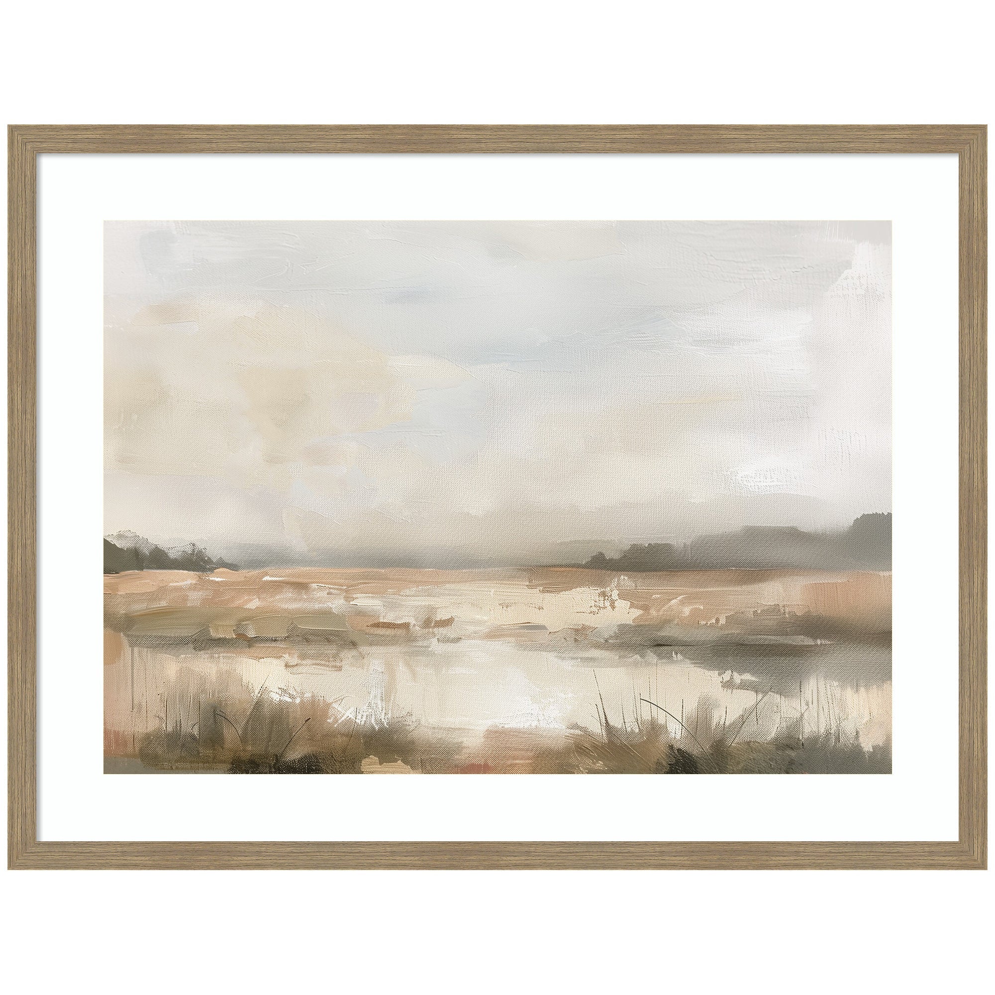 Neutral Abstract Landscape by The Creative Bunch Studio Framed Wall Art Print - Image 4