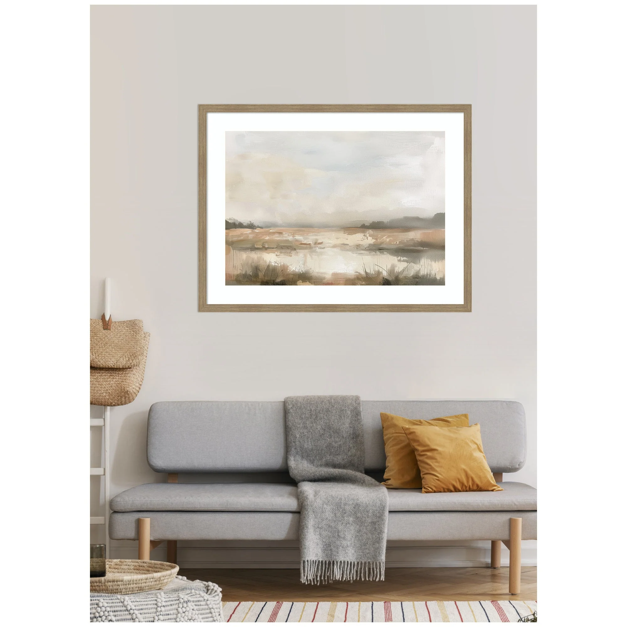 Neutral Abstract Landscape by The Creative Bunch Studio Framed Wall Art Print - Image 7