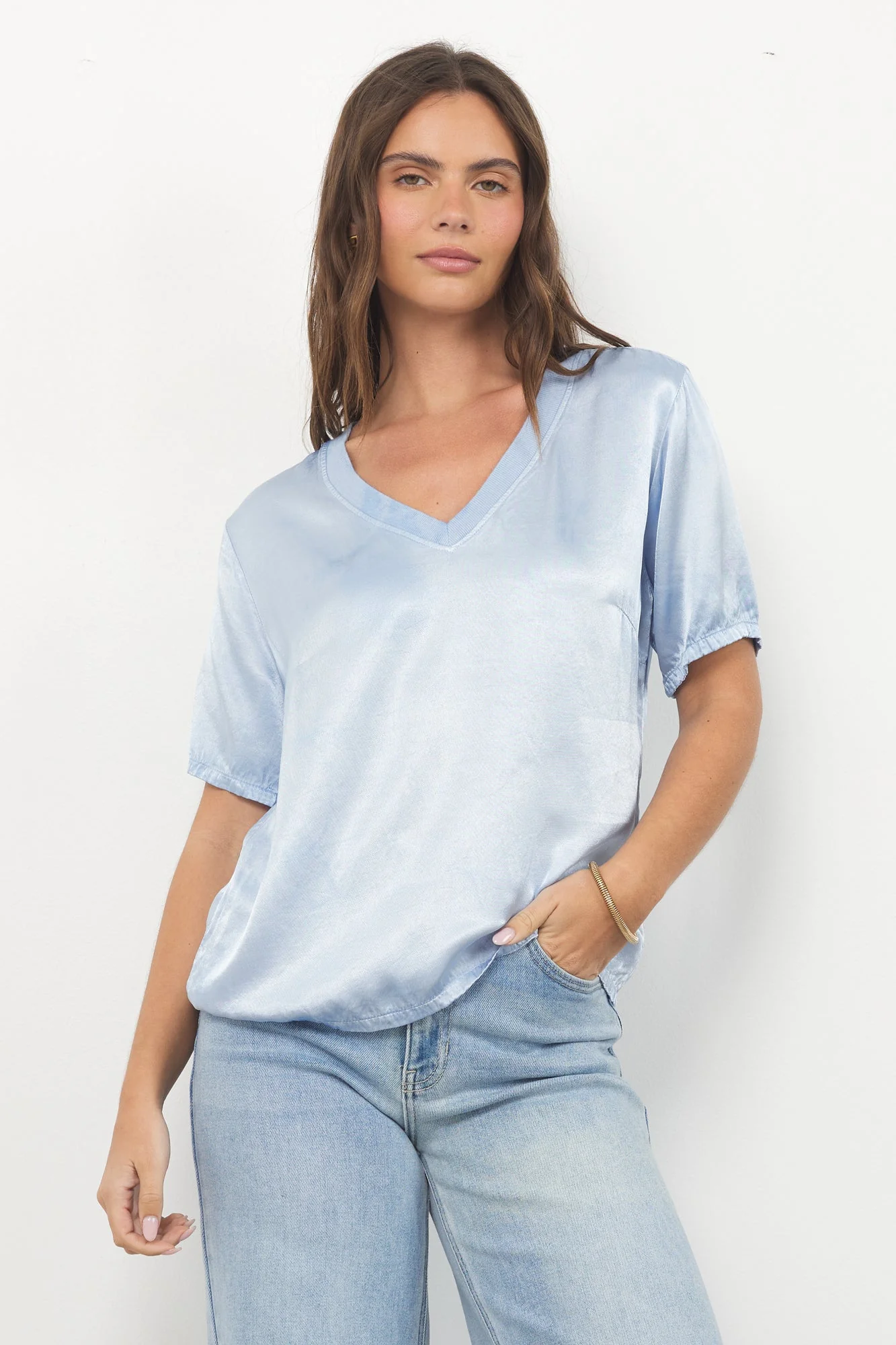 Nice & Easy V-Neck Relaxed Fit Top - Image 2