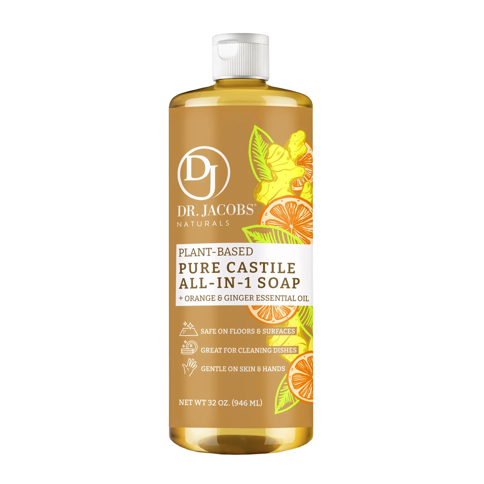 Castile Soap Orange & Ginger All in 1 - Thin Formula