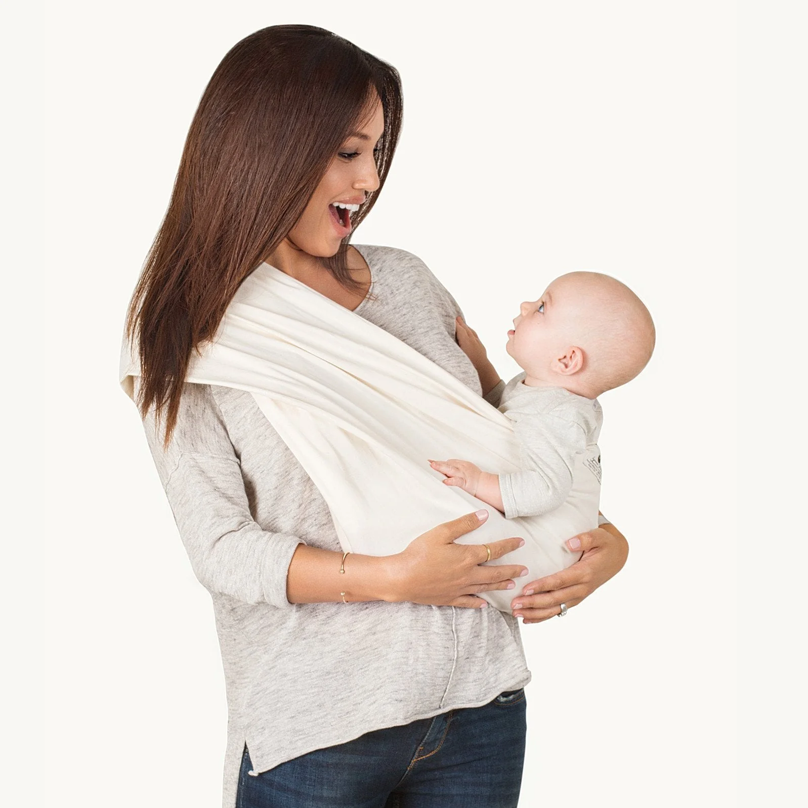 Organic Cotton Baby Carrier Sling - Natural - Image 5